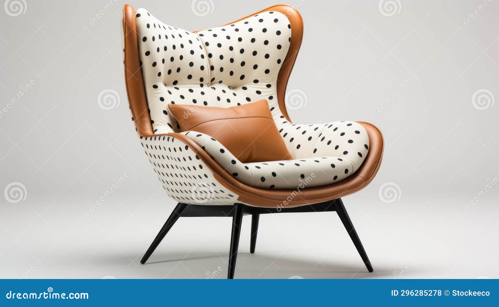 dot wing chair 3d model polka dot madness in light amber and black