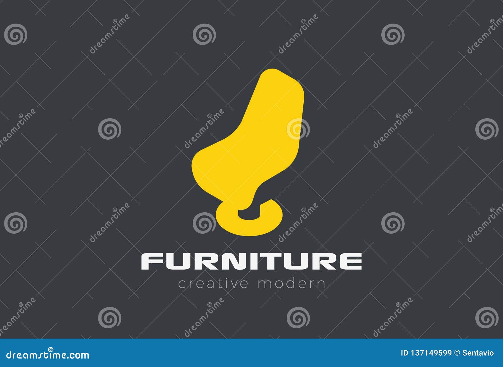 Armchair Furniture Logo Vector Isometric Chair Si Stock