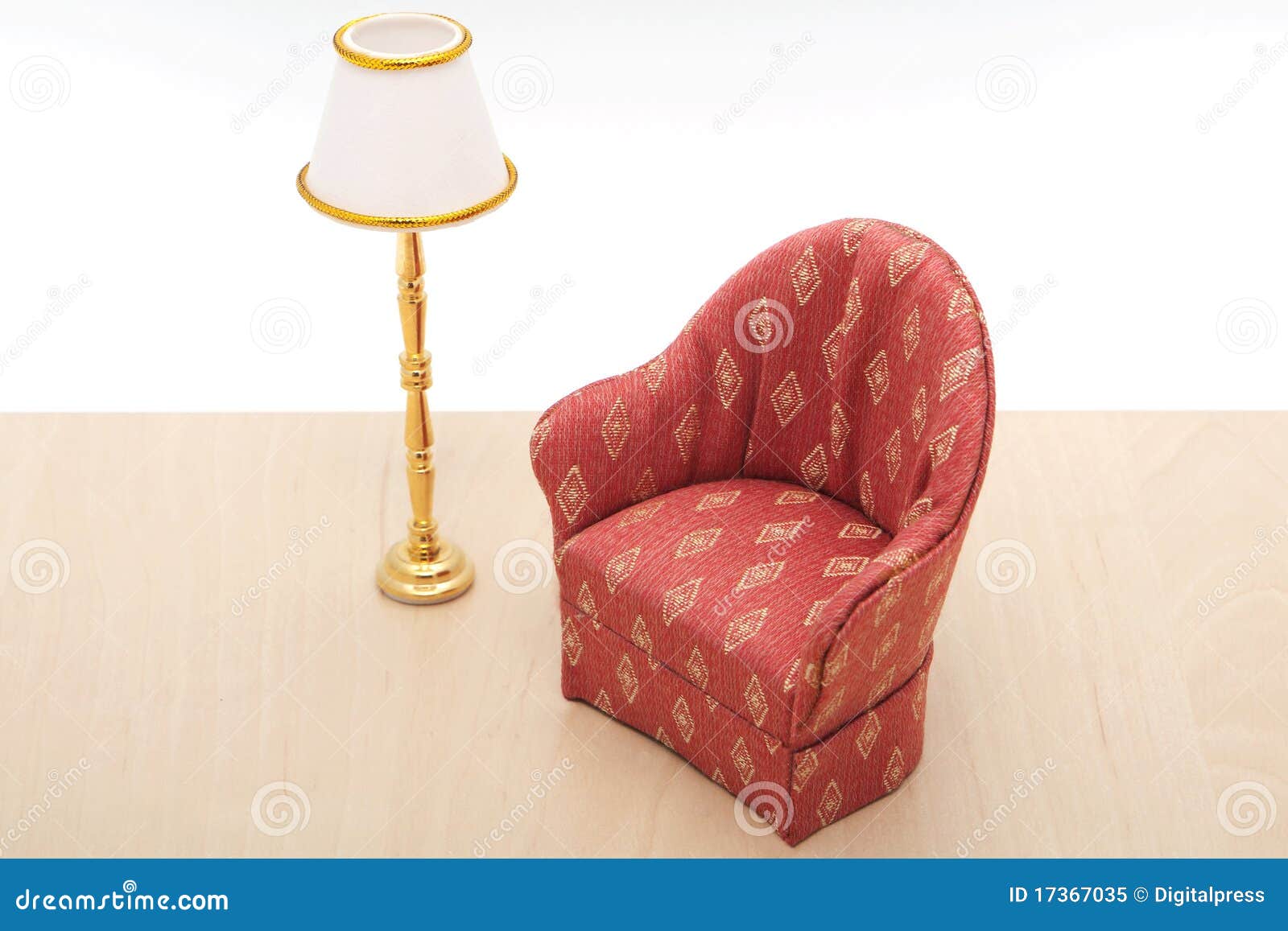 Armchair with lamp stock image. Image of armchair, floor 17367035