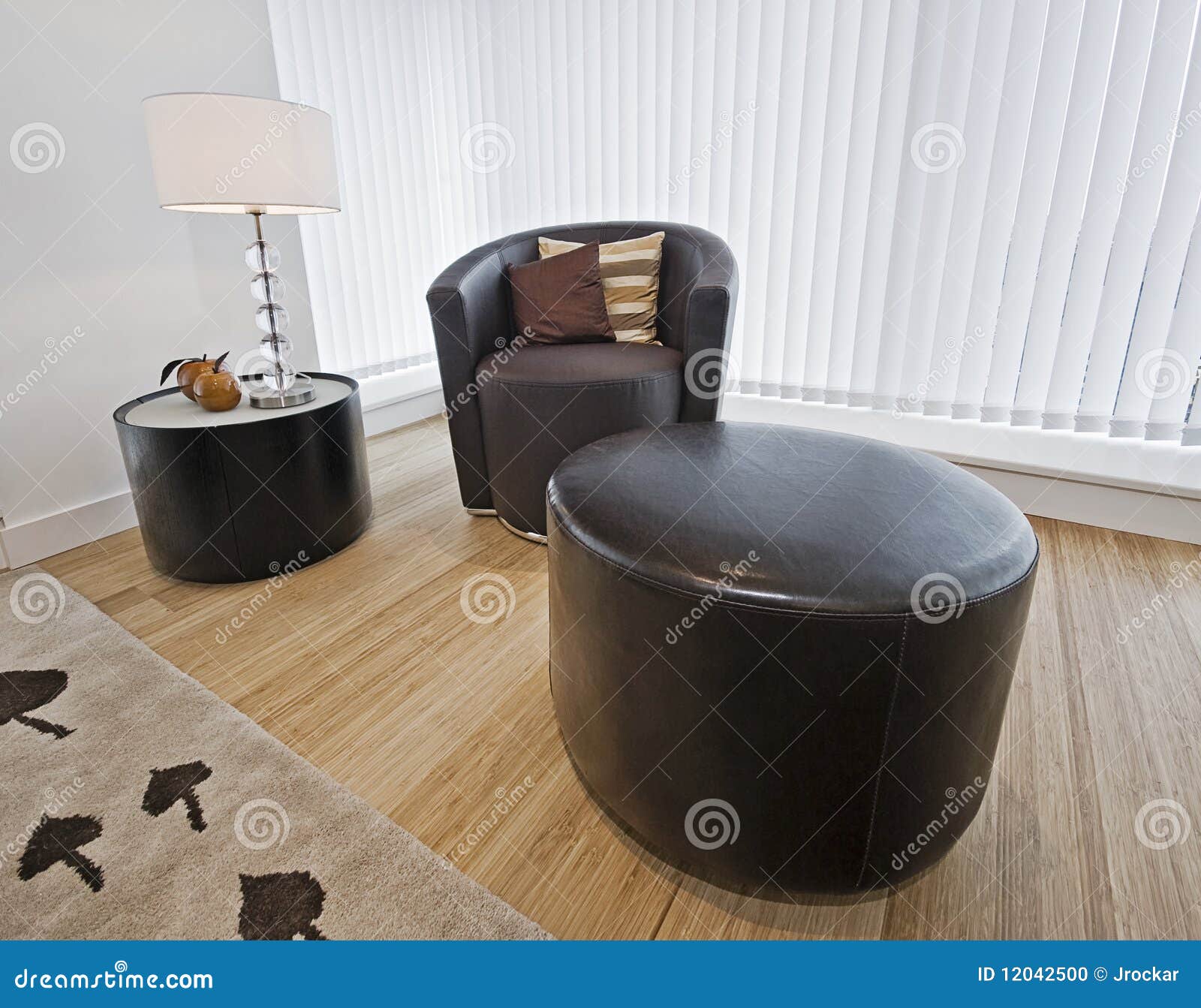 Armchair with side table stock photo. Image of contemporary 12042500