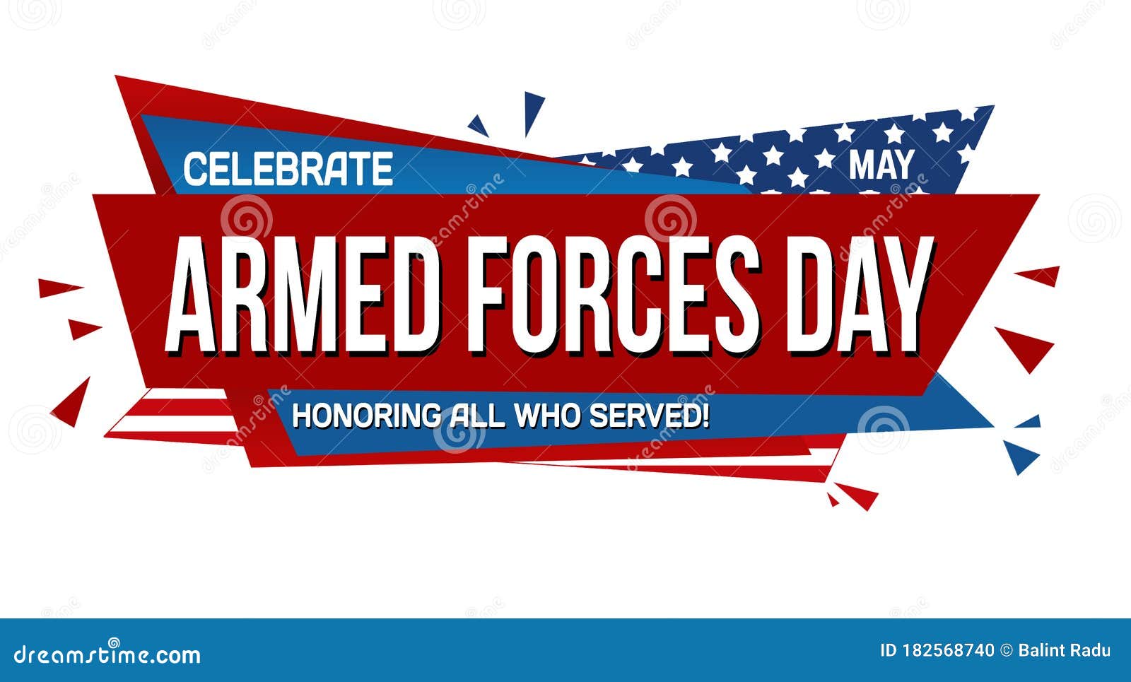 Armed Forces Day Banner Design Stock Vector Illustration of element