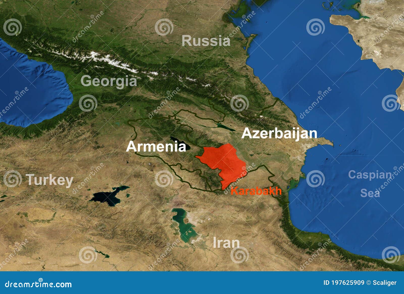 Map of Armenia, Geography