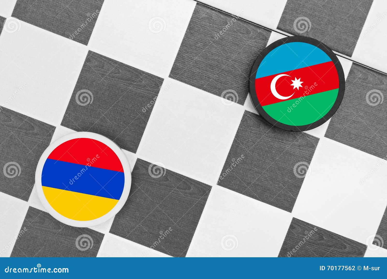 Armenia vs Azerbaijan stock photo. Image of chessboard 70177562