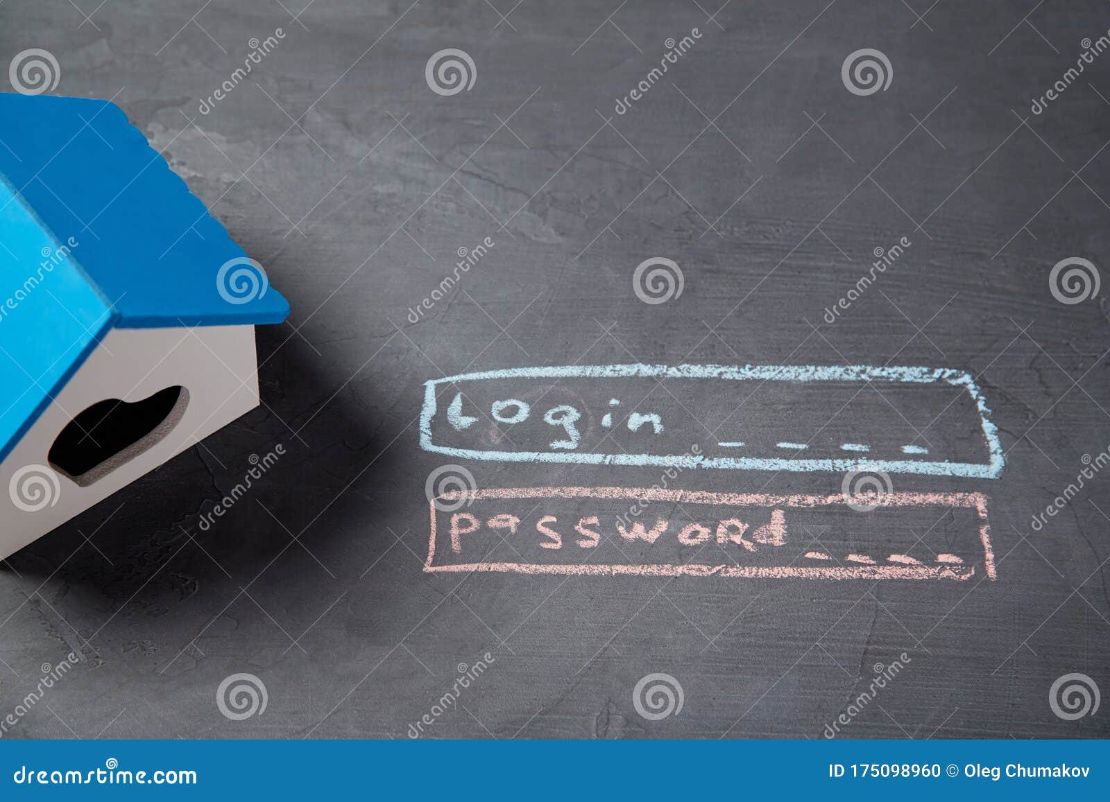 arming security system of home. real estate and property safety service. authorization code pin.