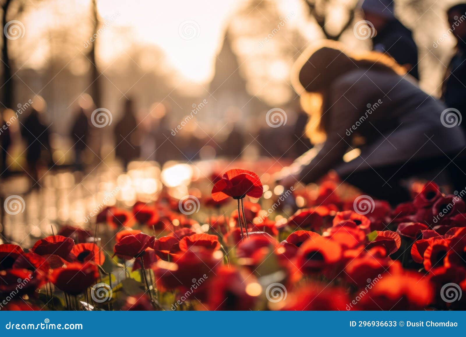 Armistice Day and Remembrance. Generative AI Stock Illustration