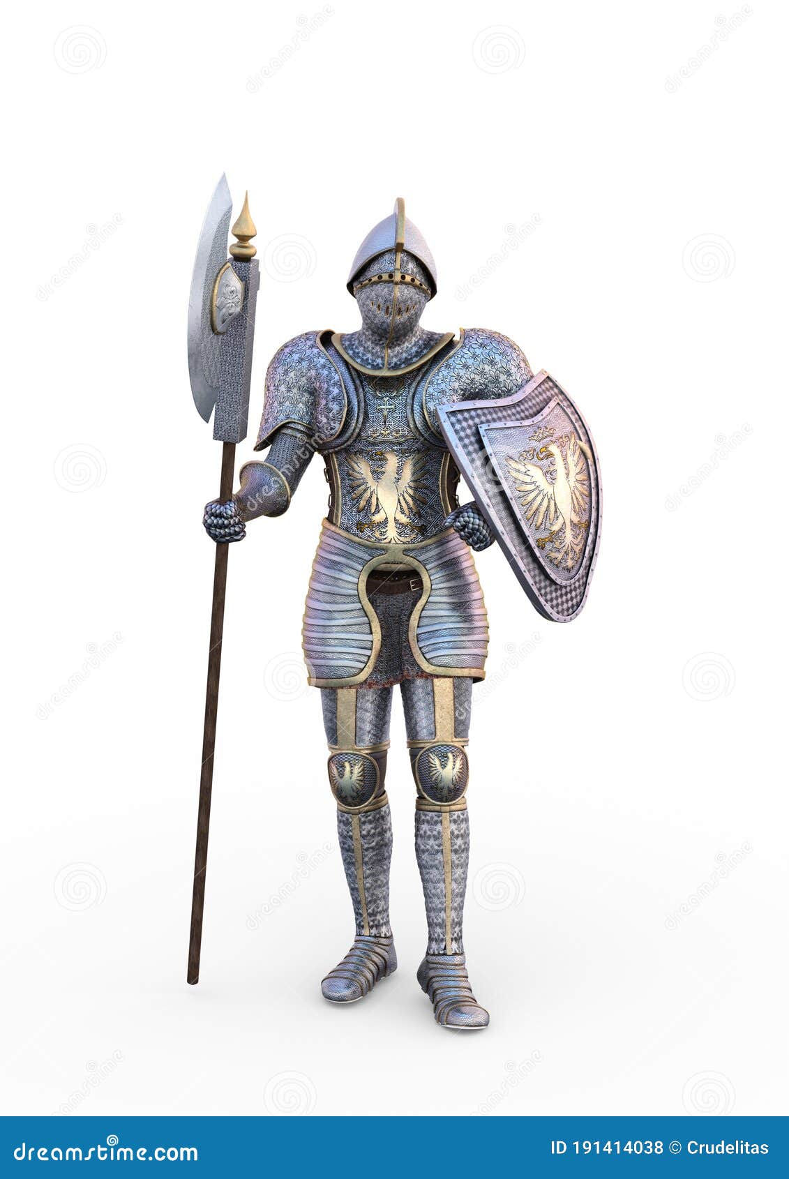the historical knight armor, 3d 