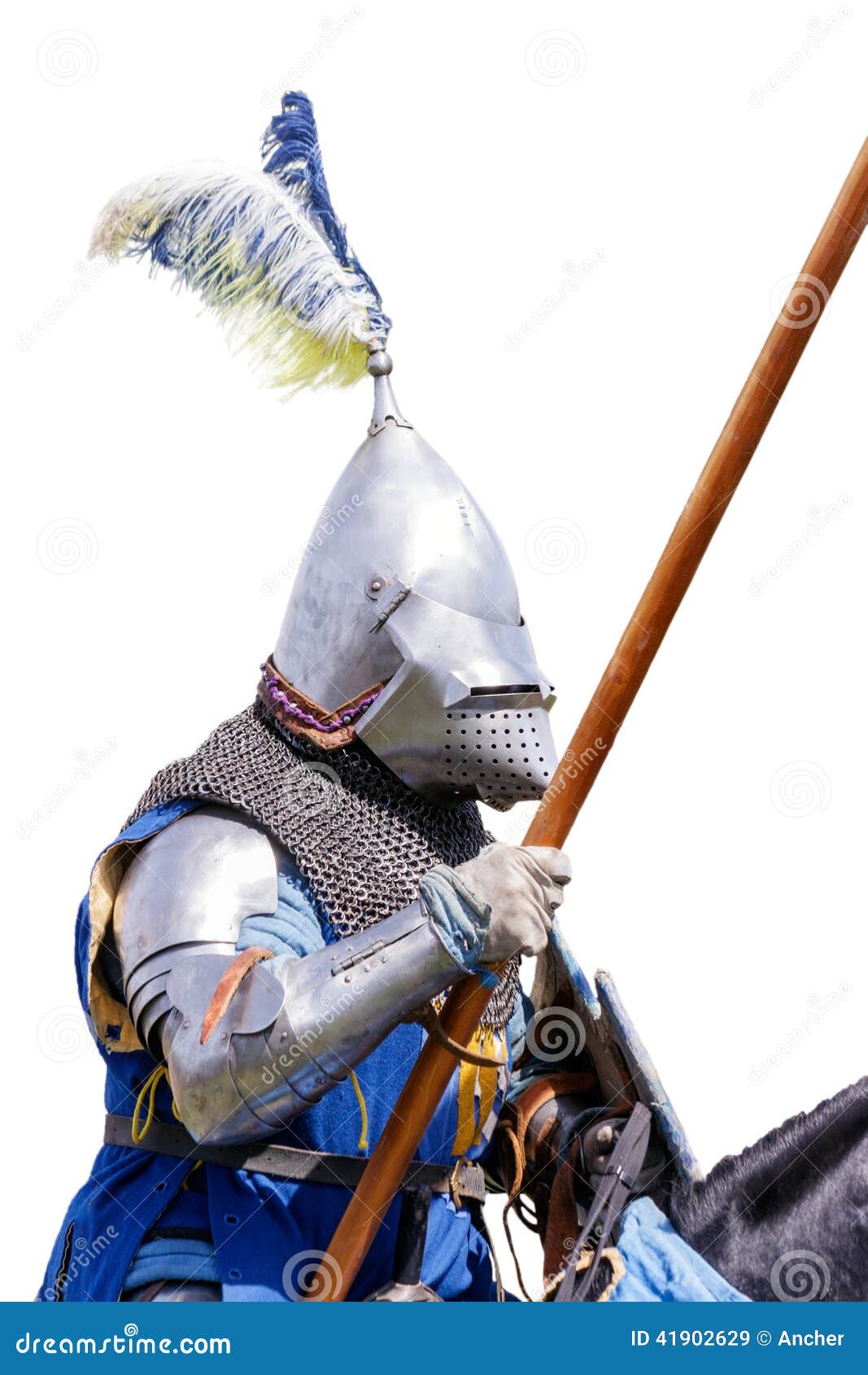 Armoured Knight on Warhorse Stock Image Image of armory, fighter