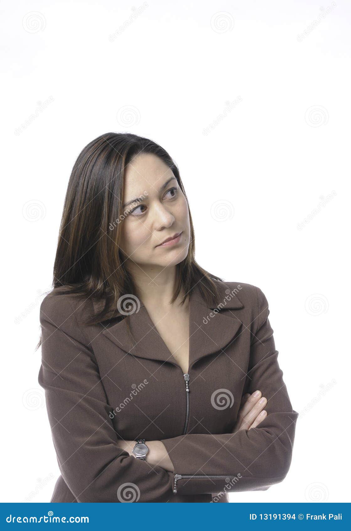 Arms crossed head turned stock photo. Image of attractive 13191394