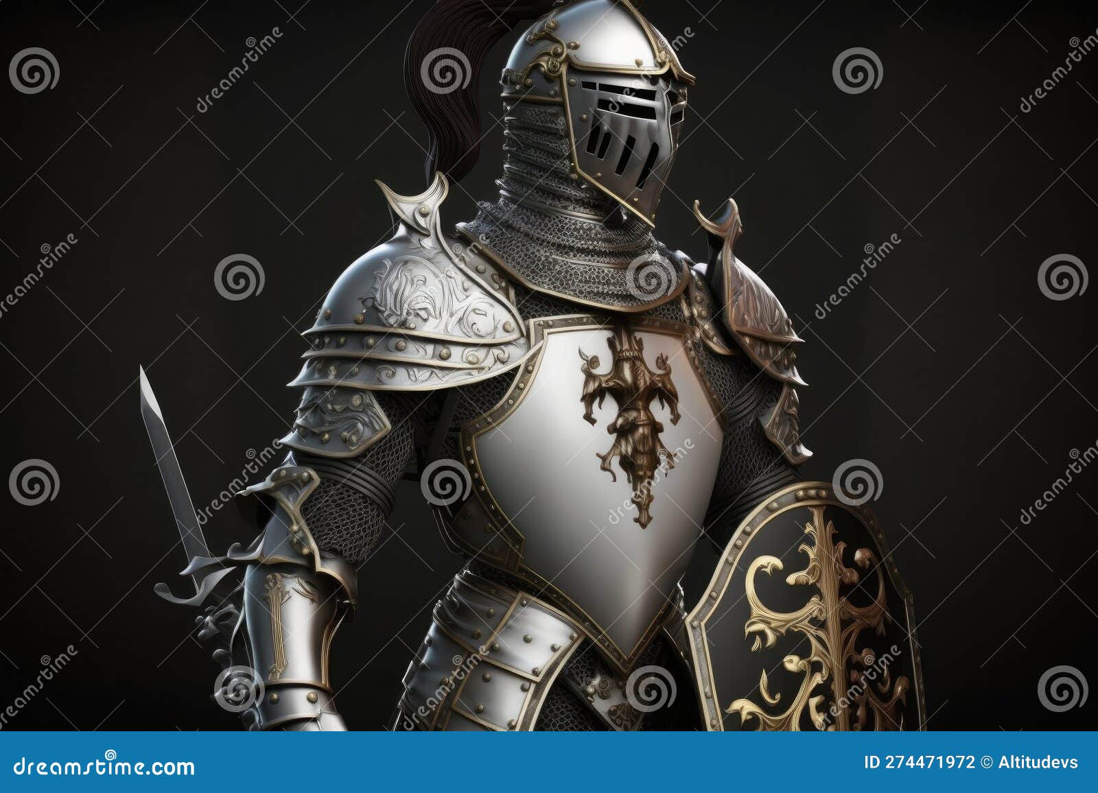 Armure Médiévale De Chevalier Au-dessus De Blanc D'isolement Image stock -  Image du combat, protection: 36855435