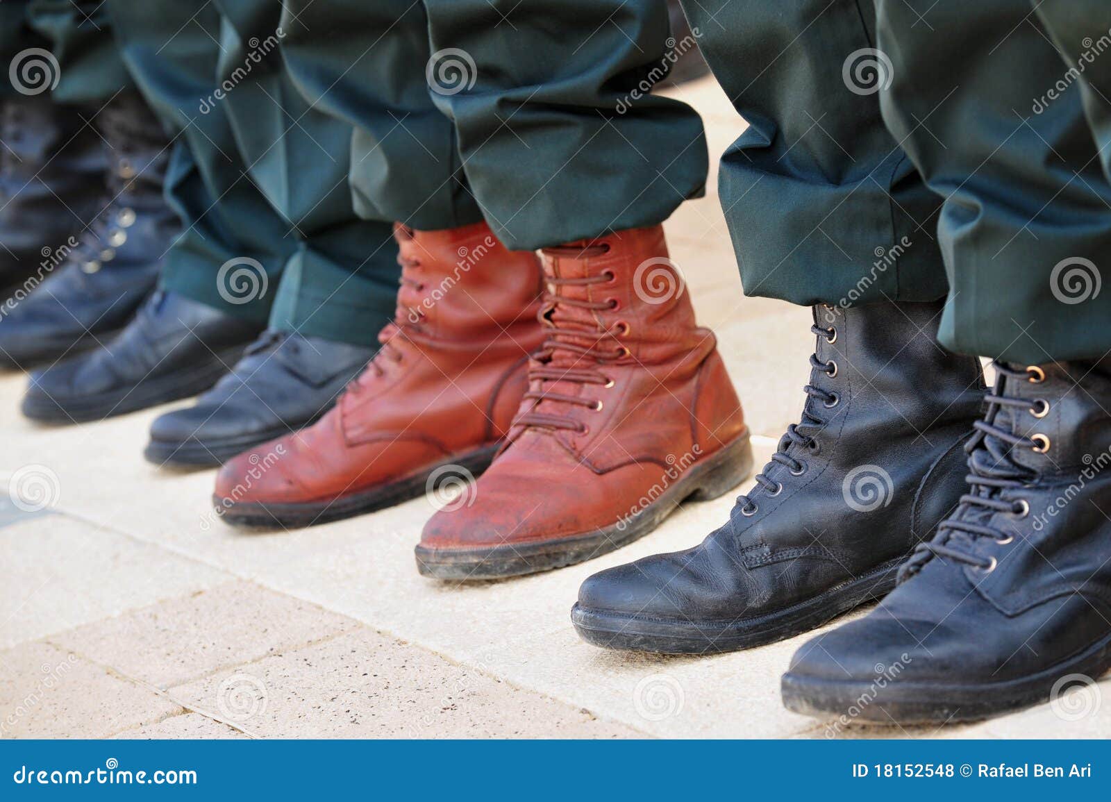 army boots stand out in a crowd