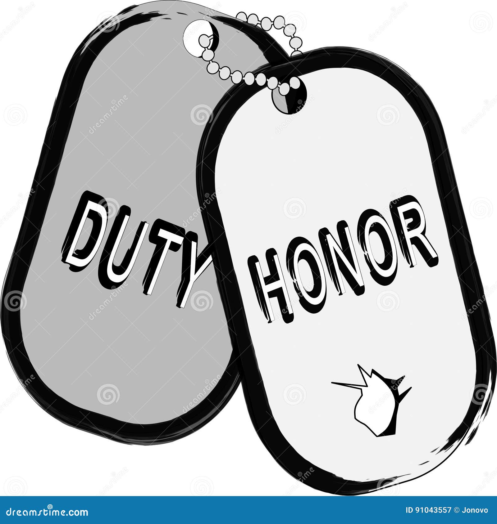 Military Dog Tags with Hole. Stock Vector - Illustration of card, armed:  91043557