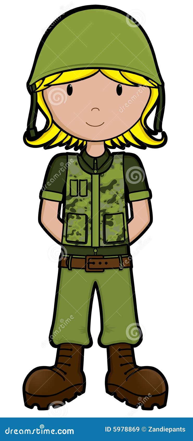 Army Girl Vector Royalty Free Stock Images Image 5978869