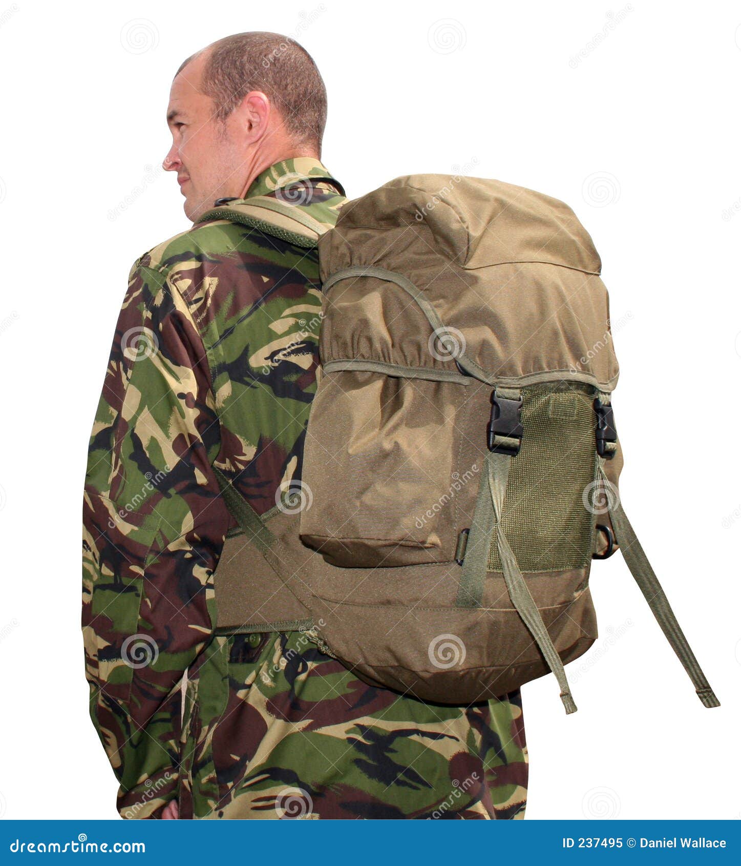 British army rucksack top