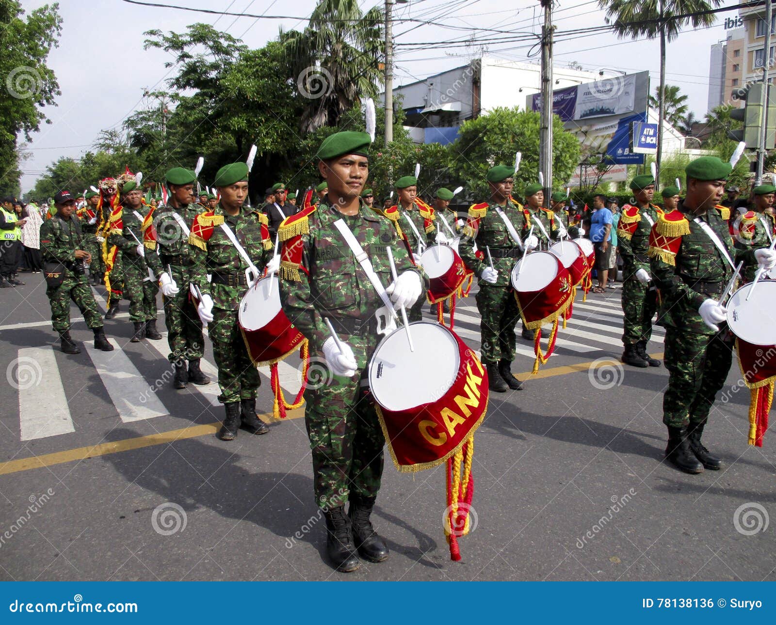 Army marching band editorial photo. Image of java, paraded 78138136
