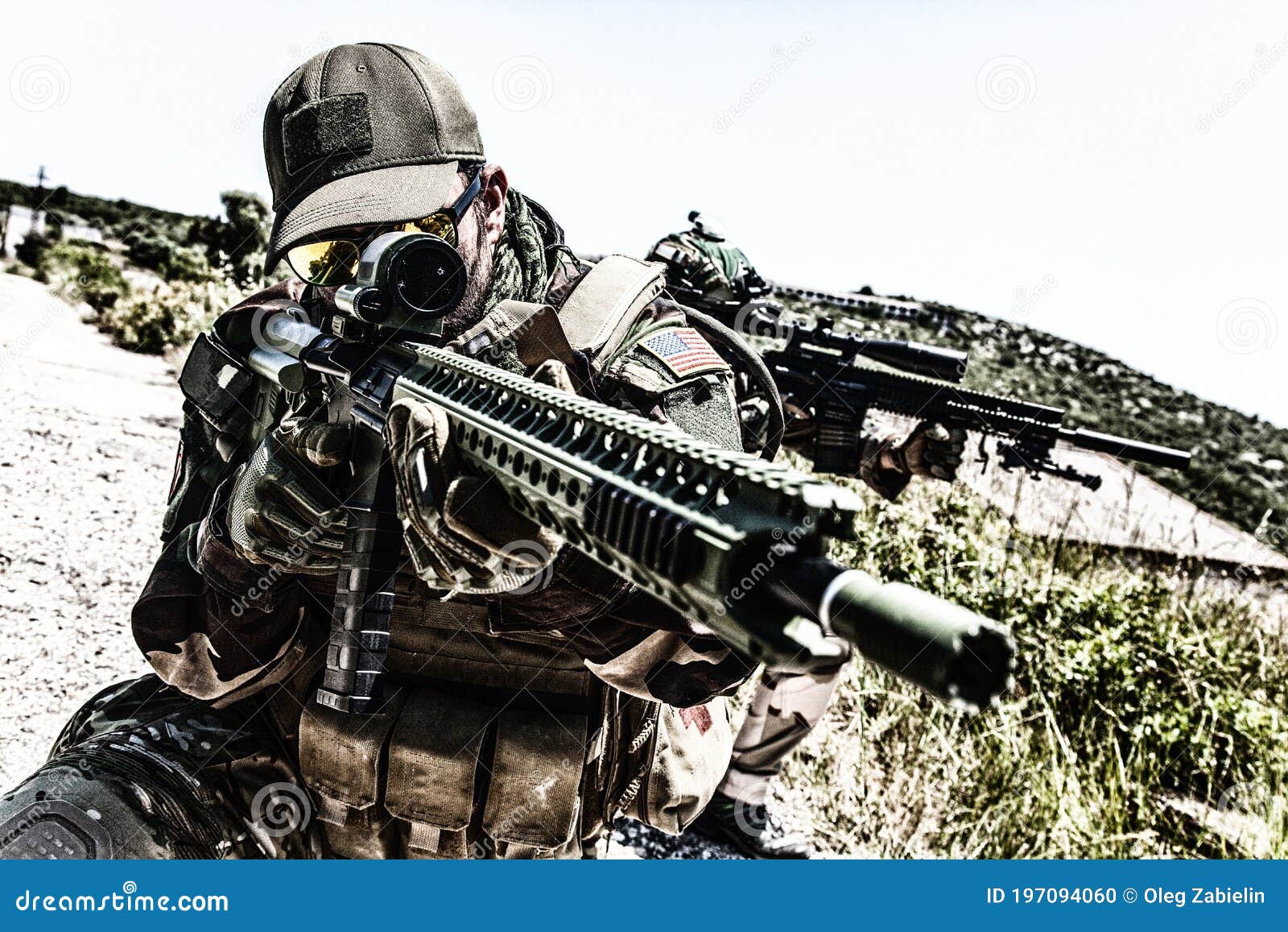 Army Special Forces Snipers Hiding In Ambush Stock Photo Image Of