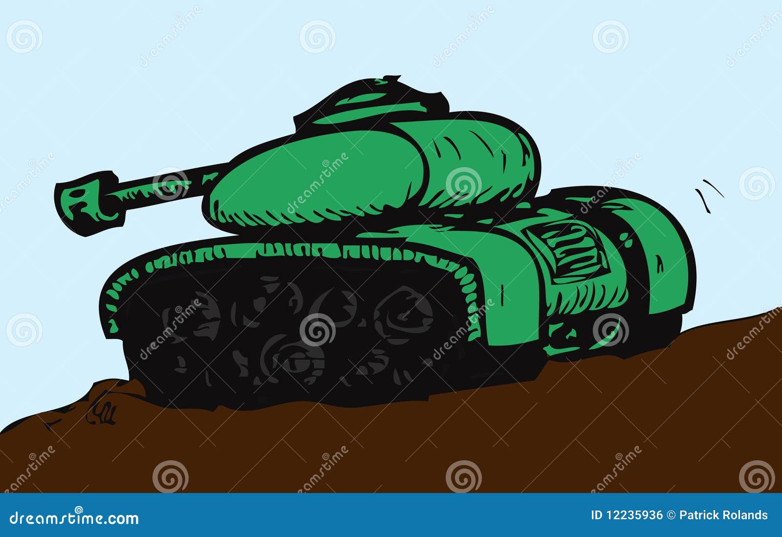 Army tank stock vector. Illustration of attack, treads - 12235936