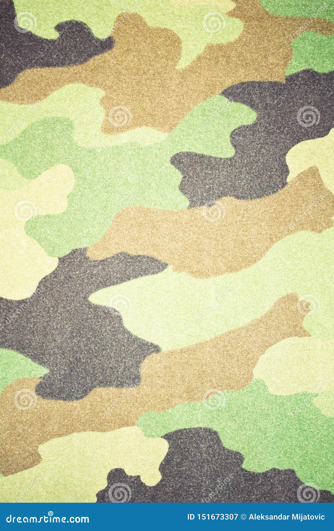  Army  Woodland military Camouflage  Fabric  Stock Image 