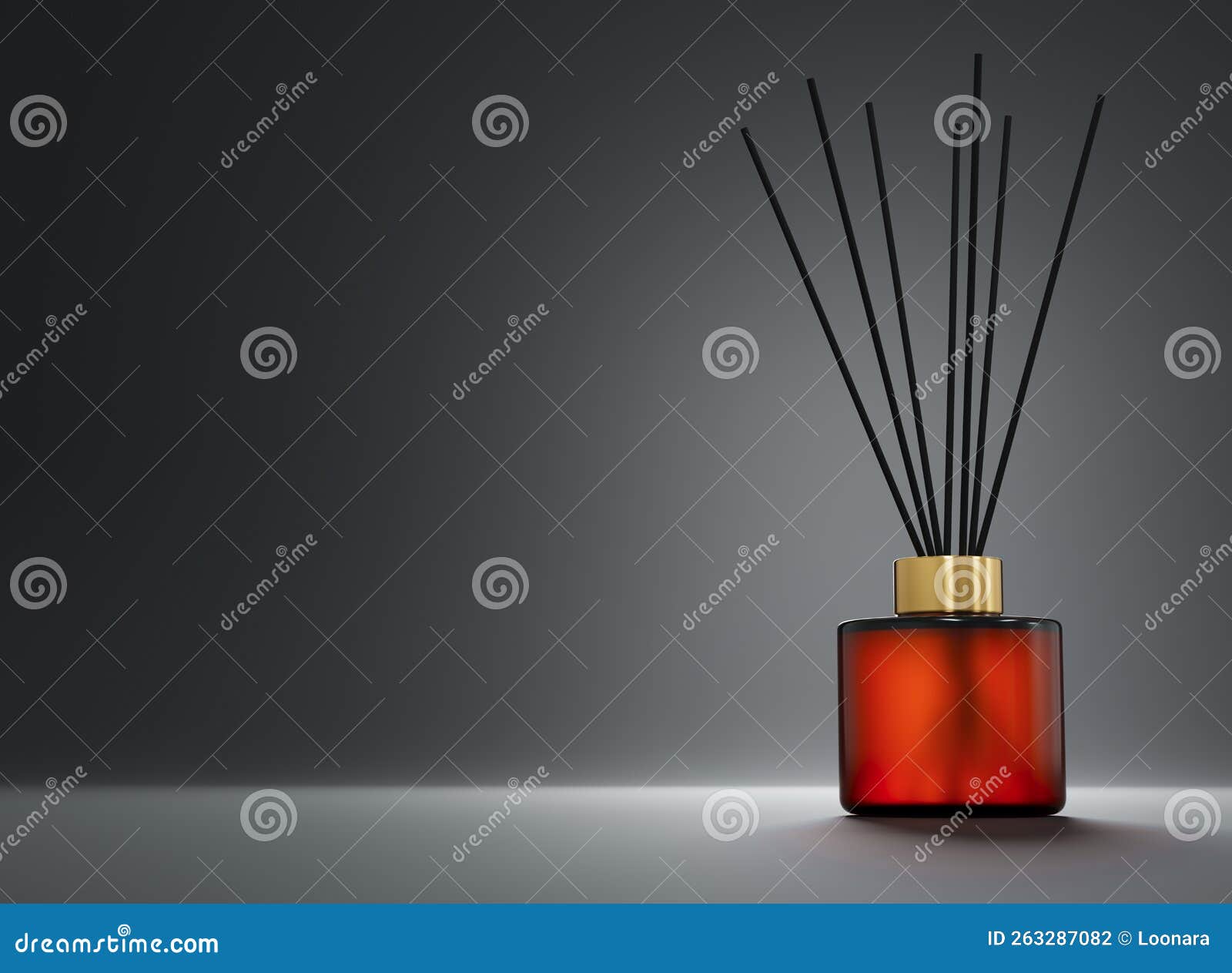 Aroma Diffuser Braune Glasflasche Mit Goldkappe Und Sticks 3D Rendern Stock  Abbildung - Illustration von satz, erfrischungsmittel: 263287082