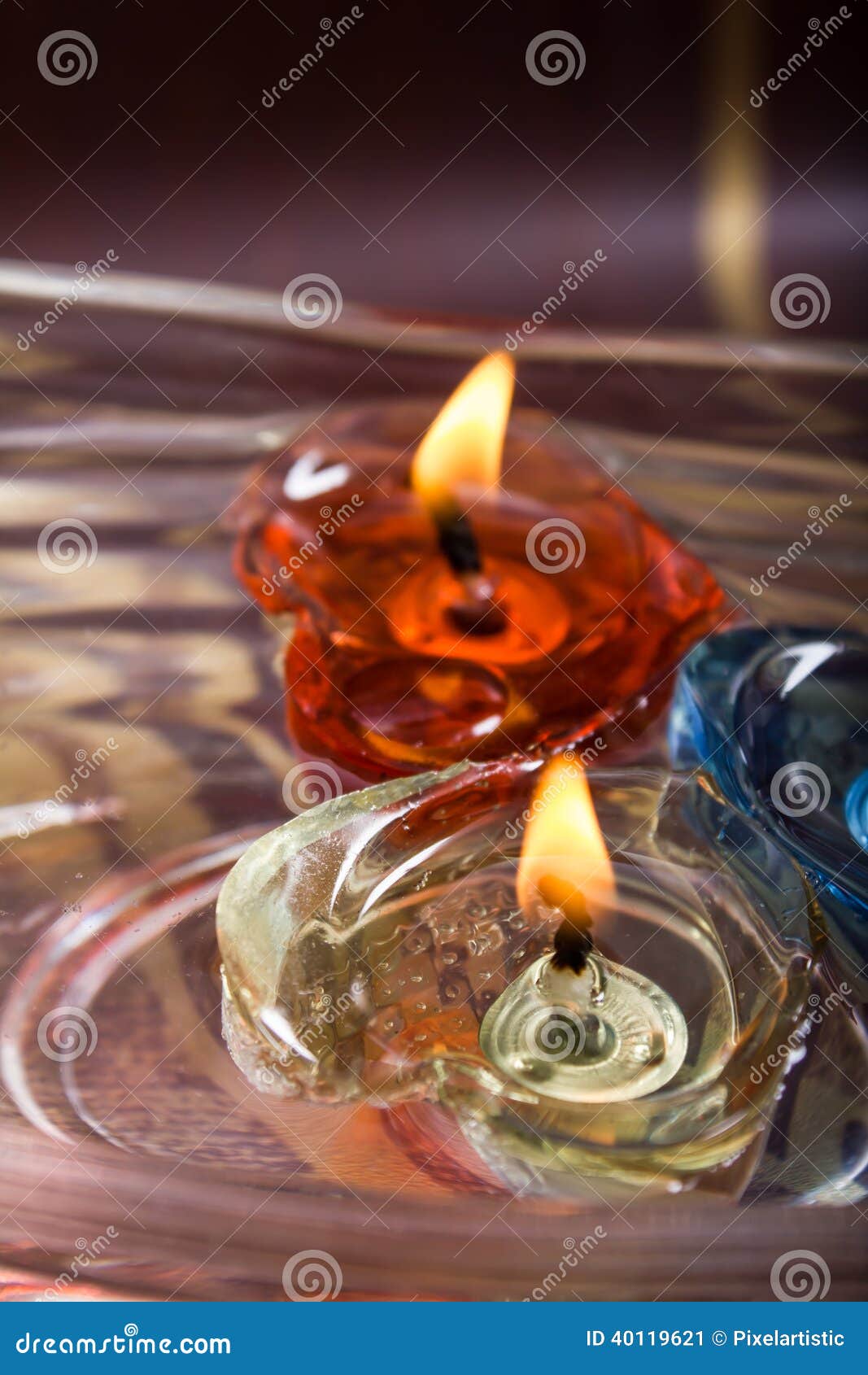 Aroma Water Bowl with Floating Candles Stock Image Image of color, lifestyle 40119621
