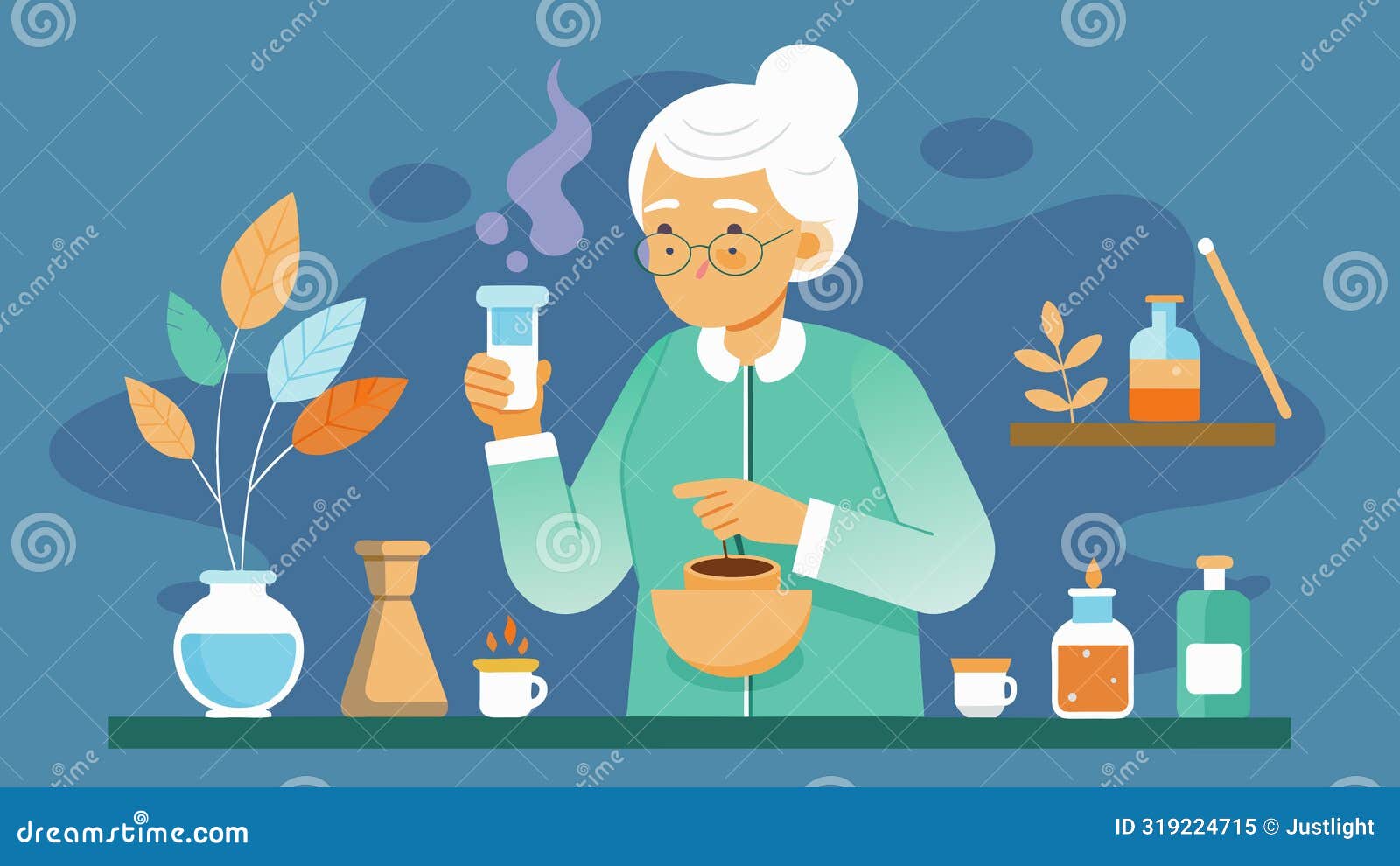 an aromathe creating custom blends for seniors based on their individual needs such as improving memory or easing joint