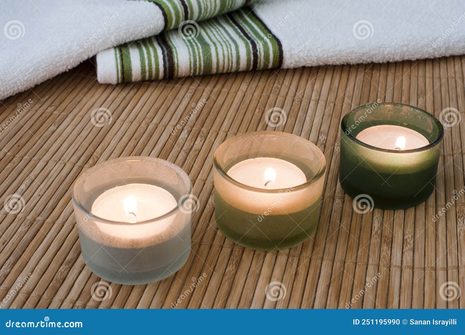 Three Sented Aromatherapy Tealight Candles Stock Photo Image of