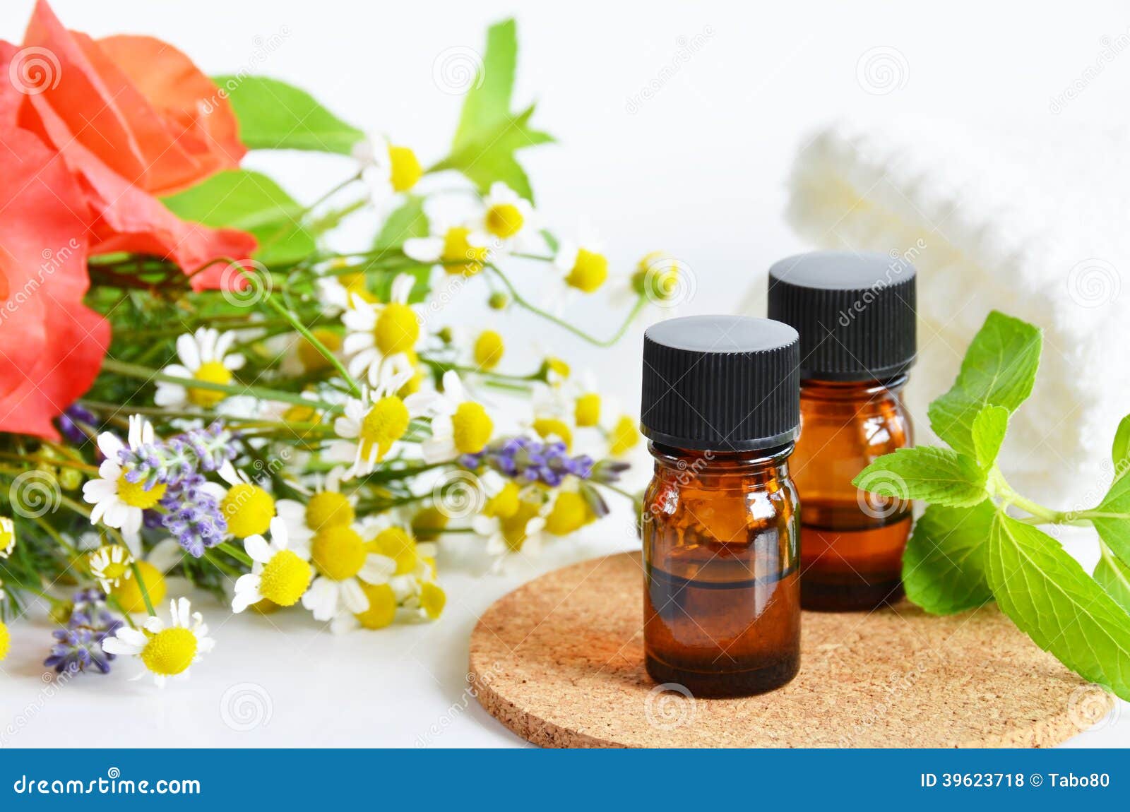 Aromatherapy stock photo. Image of oils, white, leaves 39623718