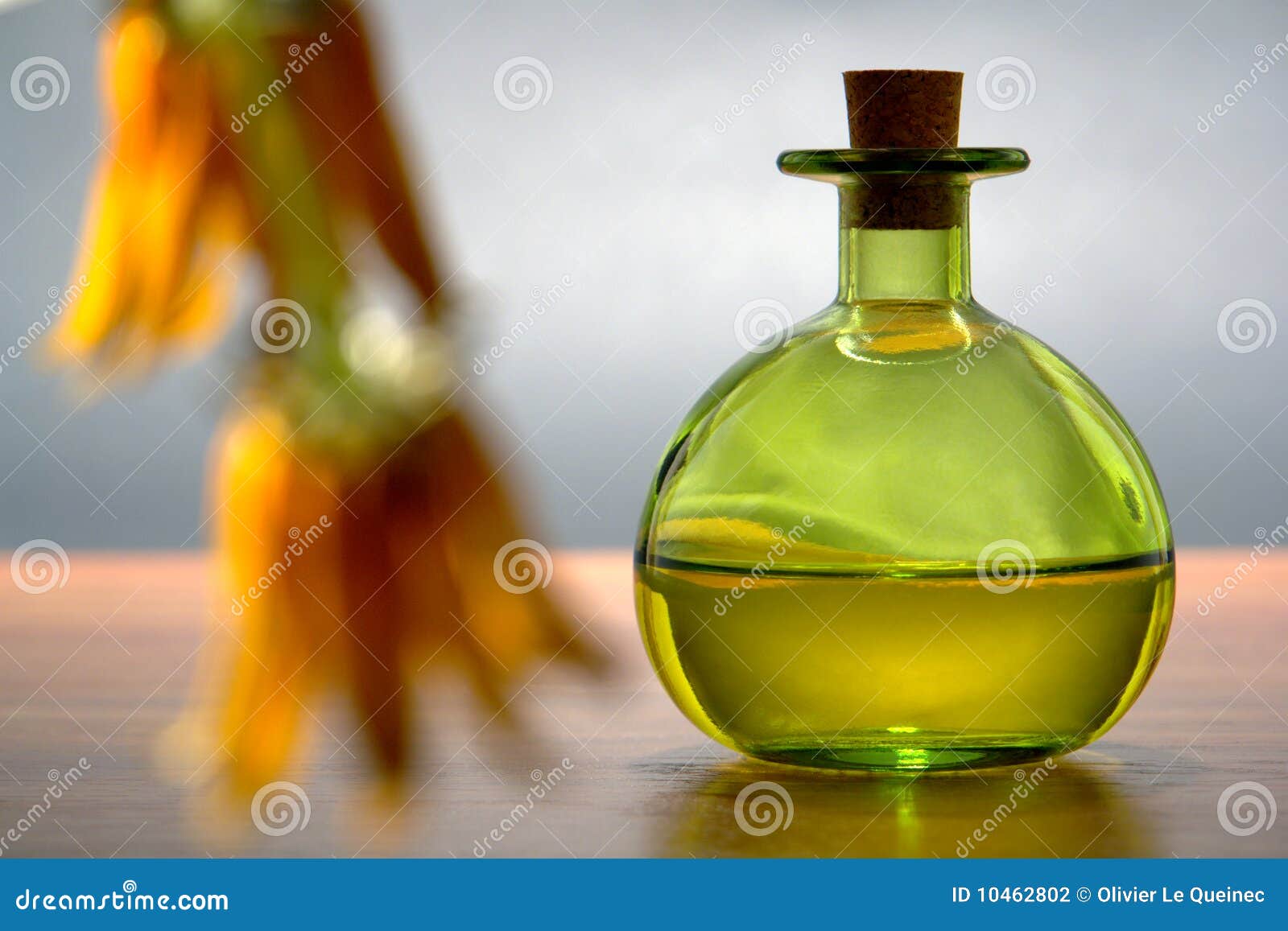 Aromatherapy Glass Bottle Filled of Essential Oils Stock Photo Image