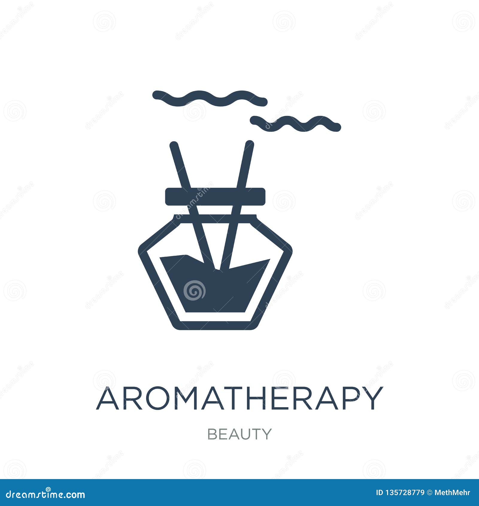 Aromatherapy Icon In Trendy Design Style. Aromatherapy Icon Isolated On
