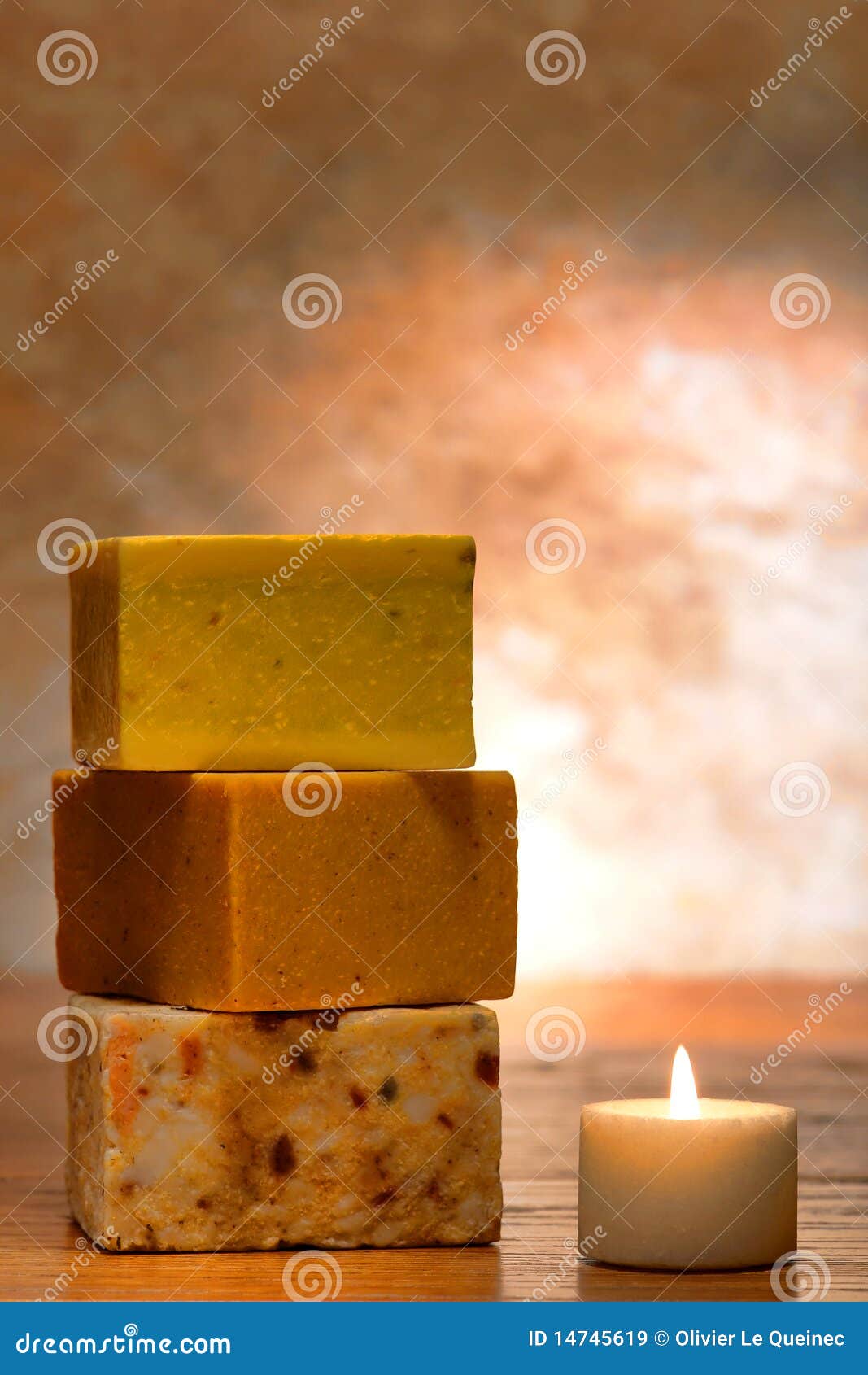 Aromatherapy Natural Bath Soap and Candle Stock Image Image of soaps