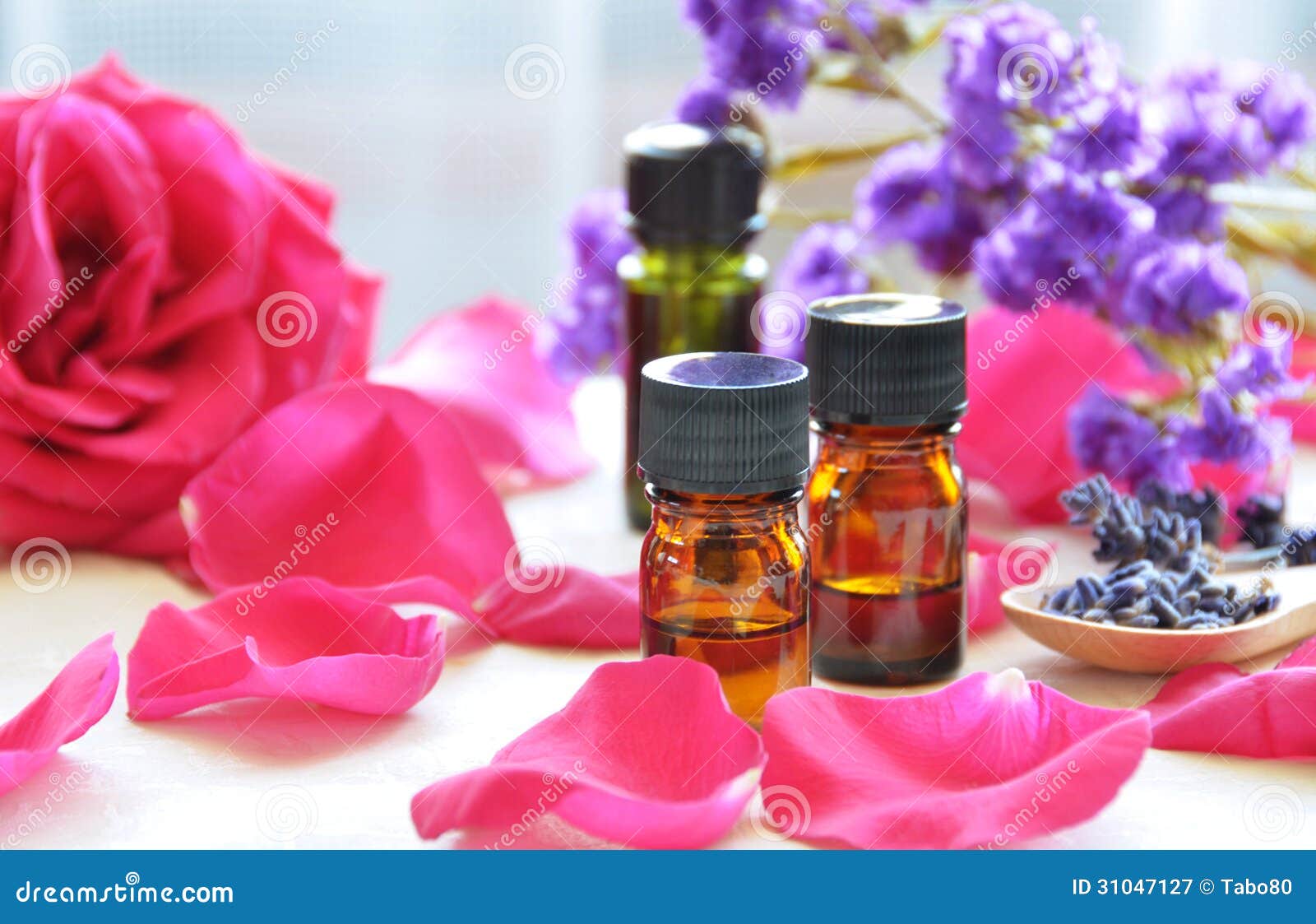 Aromatherapy Oils with Roses Stock Image Image of aromatherapy
