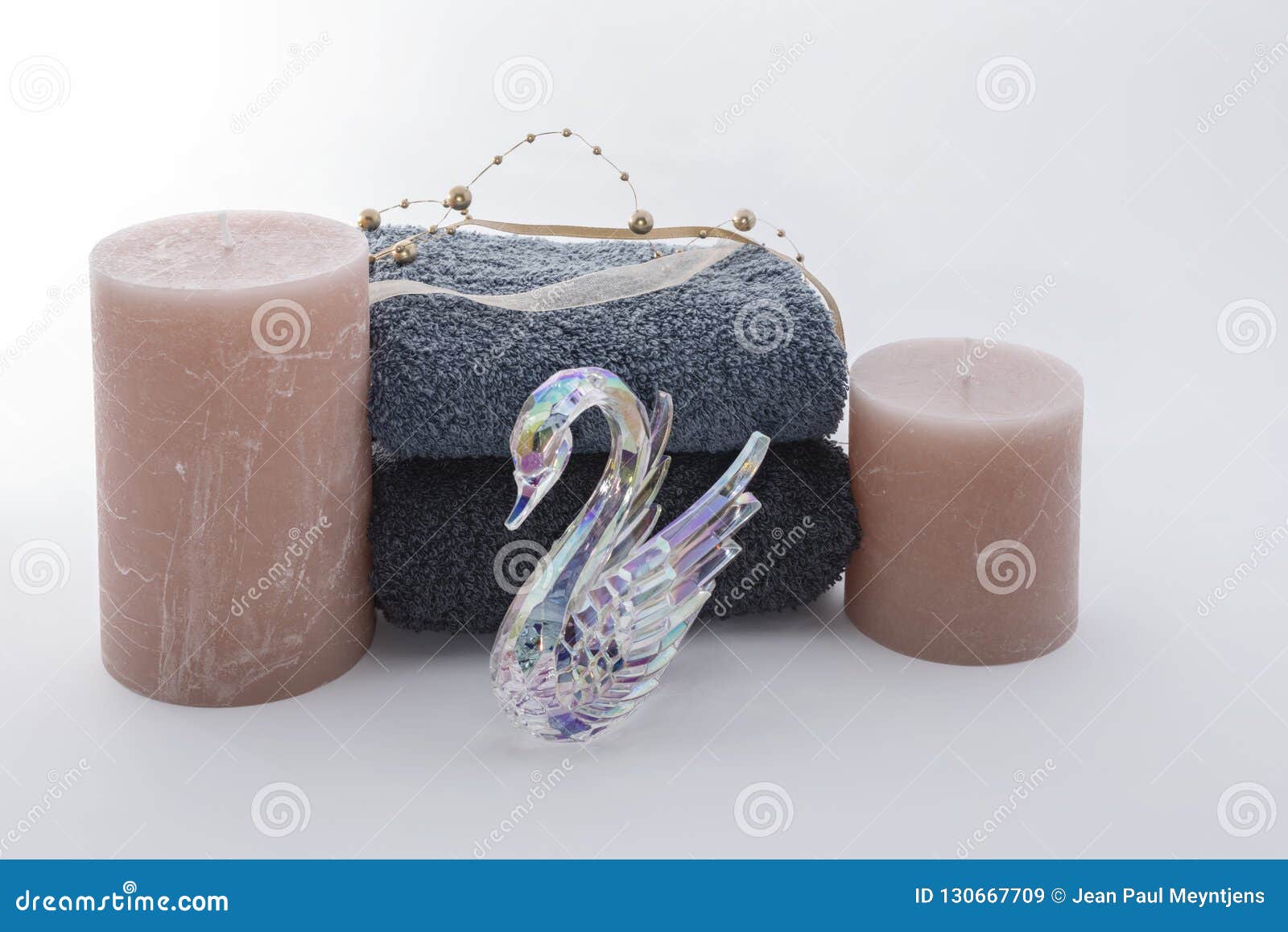 Aromatic Candles and Towels Stock Image Image of class, romantic
