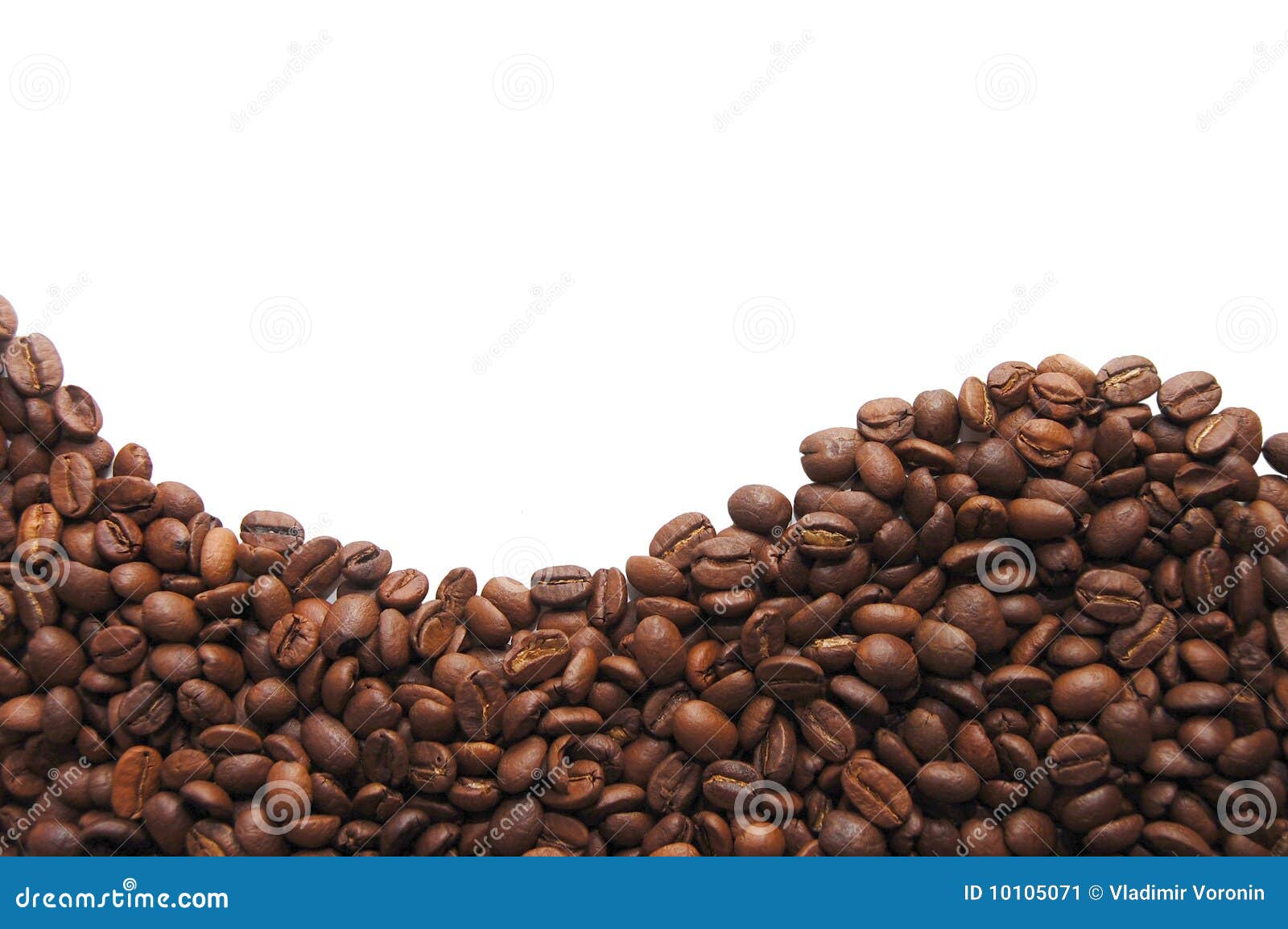 Aromatic Coffee Beans On White Background Stock Image