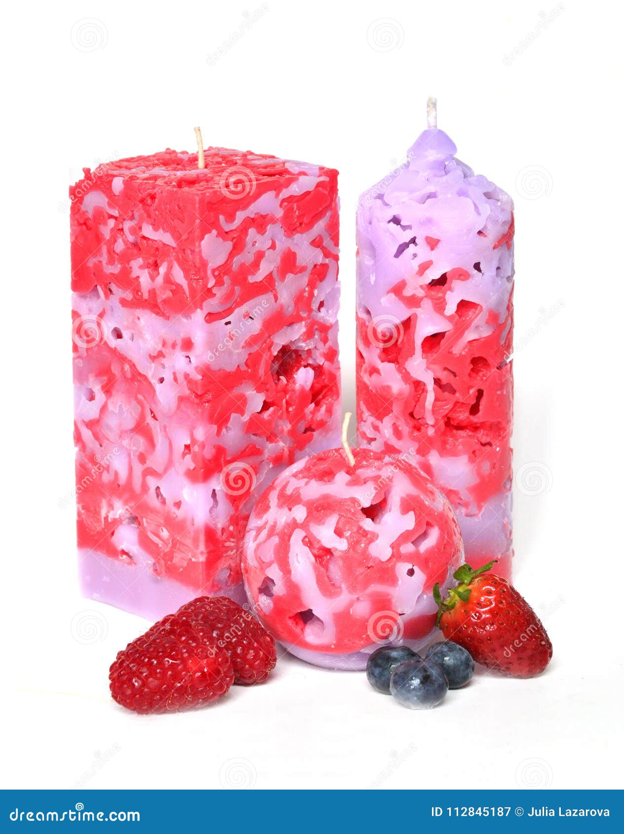 Aromatic Decorative Colored Candles in Bulgaria Stock Image Image of