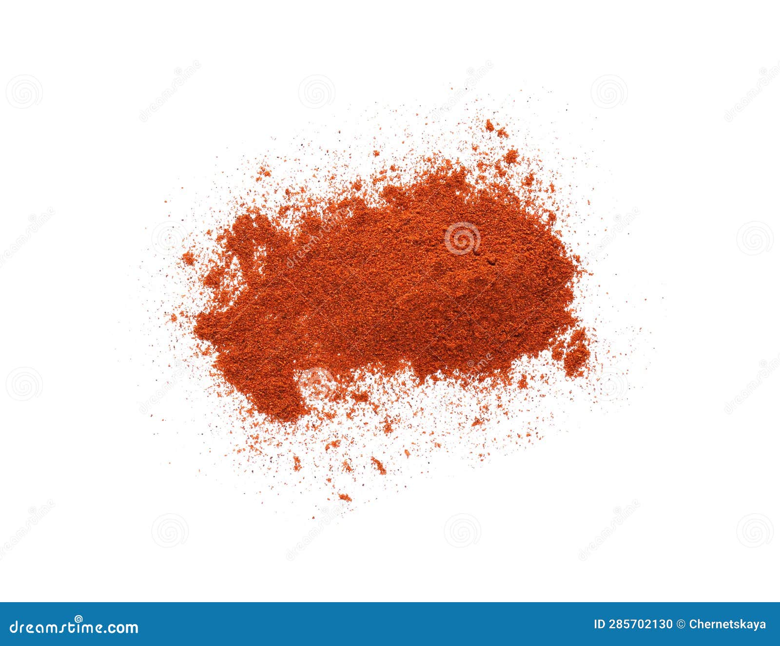 Aromatic Paprika Powder Isolated on White, Top View Stock Photo Image