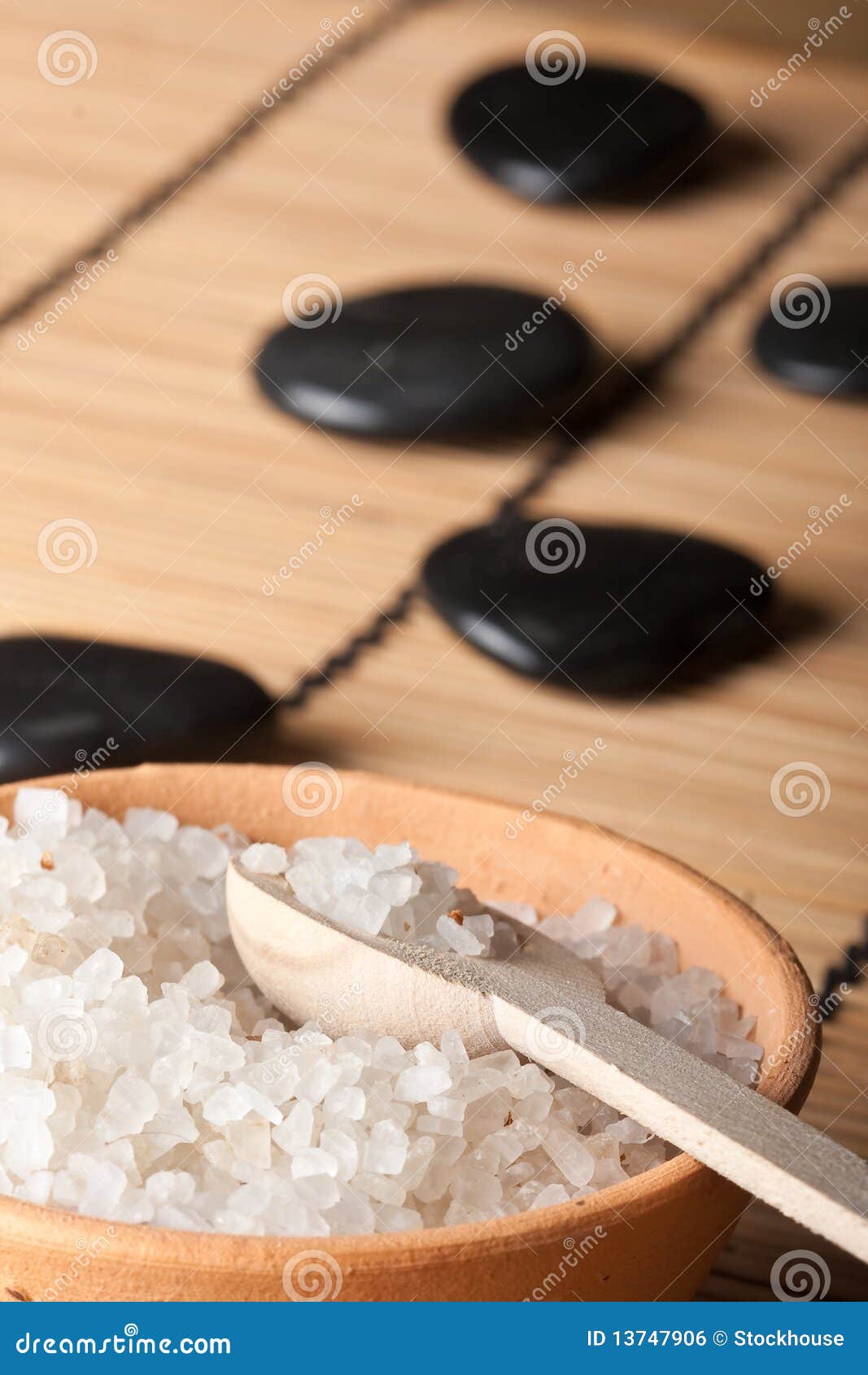 aromatic salt in stone bowl