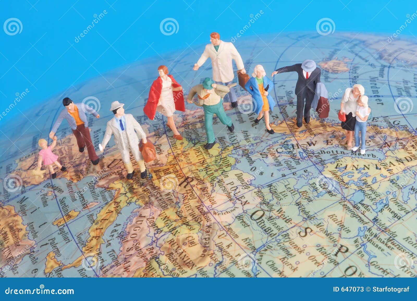 around the world