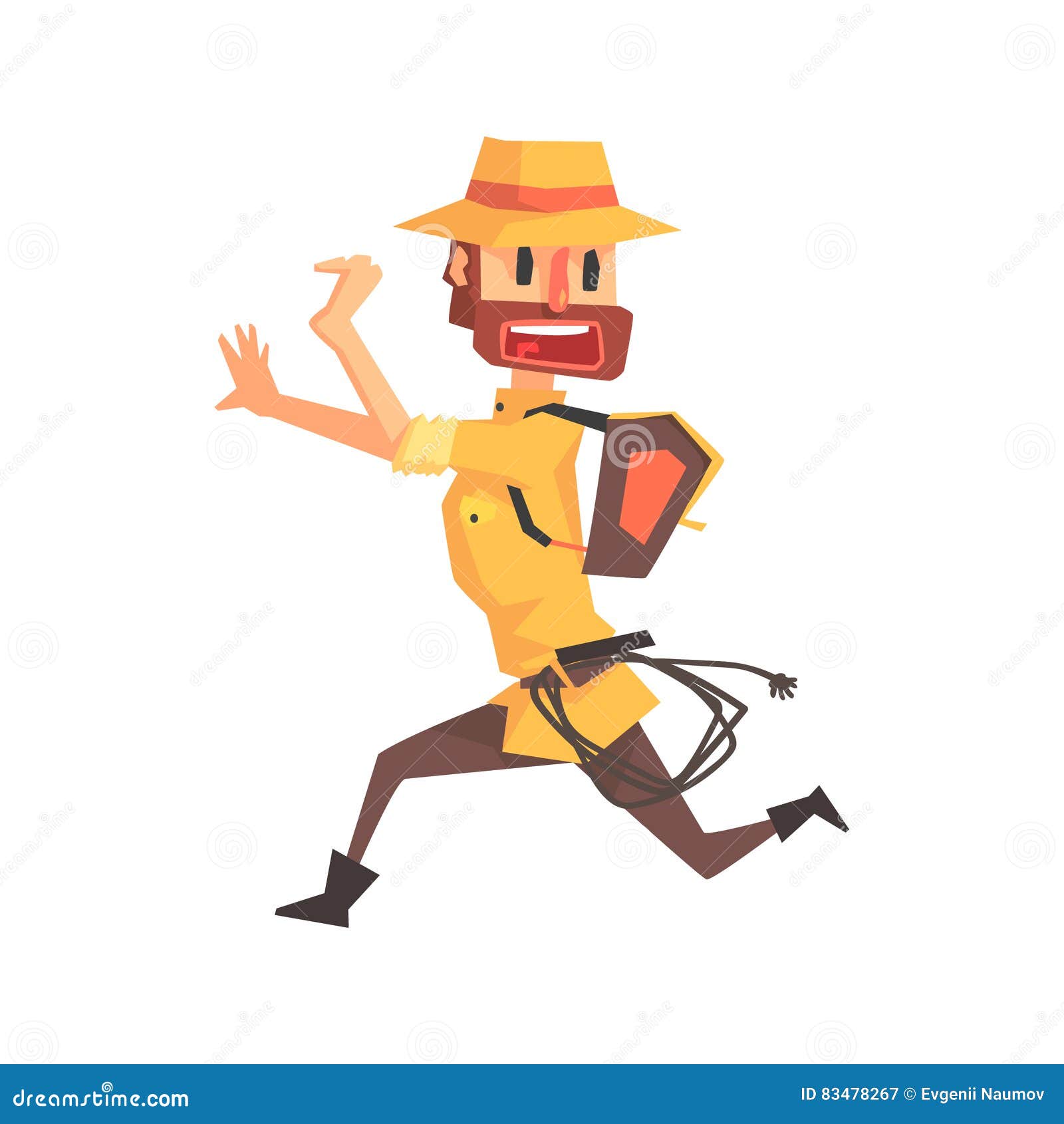 Arqueólogo Del Aventurero En El Ejemplo Ausente De Safari Outfit and Hat  Running Del Científico Divertido Series De La Arqueologí Ilustración del  Vector - Ilustración de individuo, hombre: 83478267