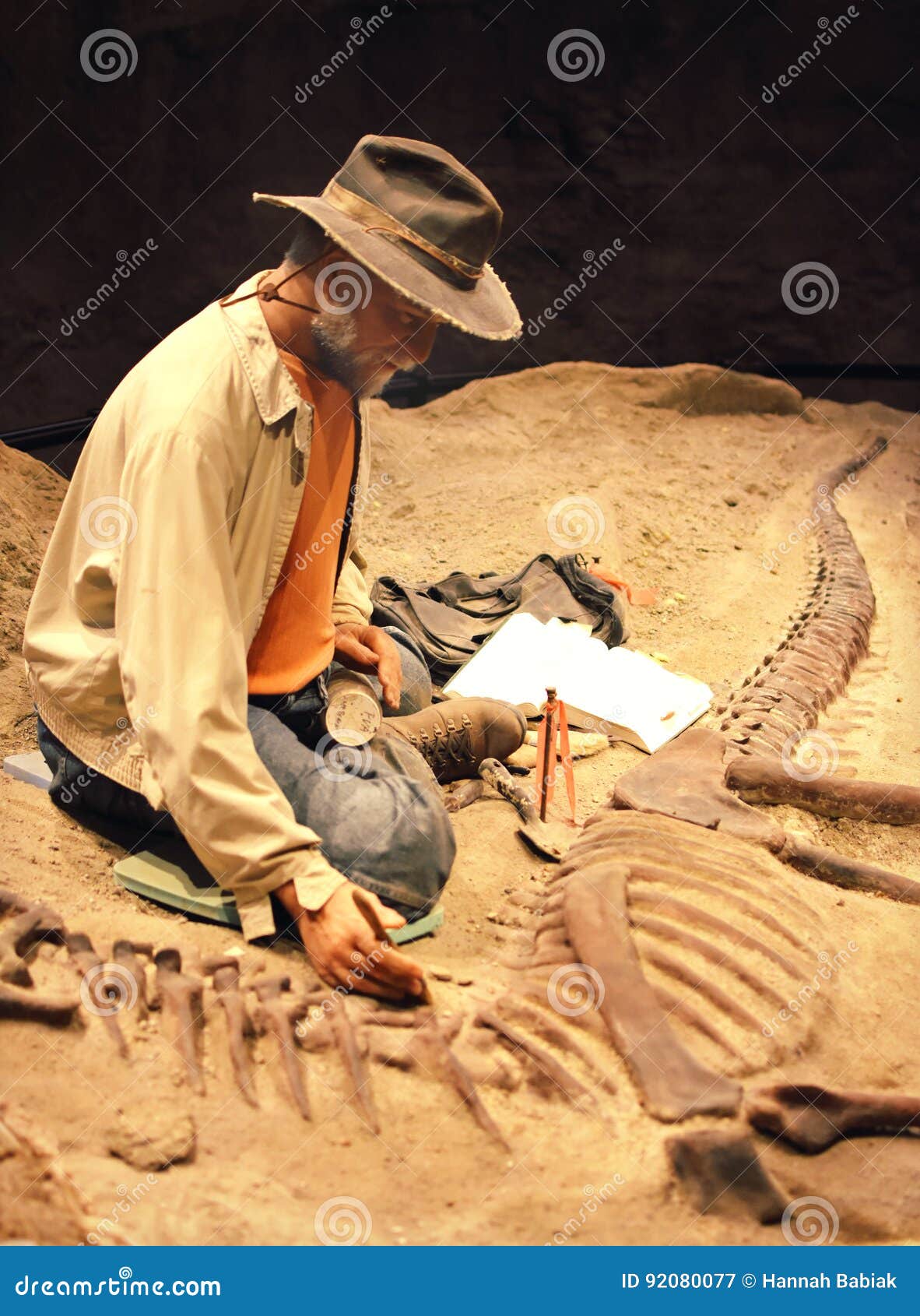 Arqueólogo fotografía editorial. Imagen de museo, empuje 92080077