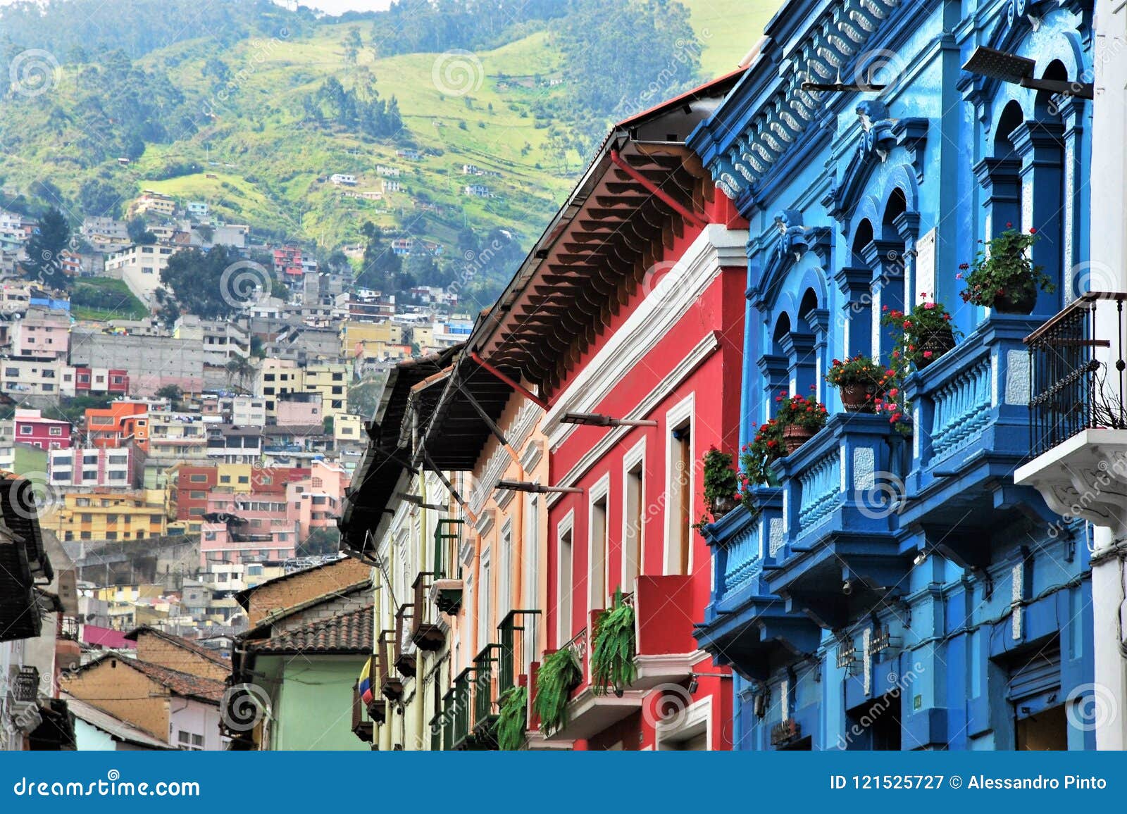 Arquitectura Colonial En Quito, Ecuador Imagen de archivo Imagen de