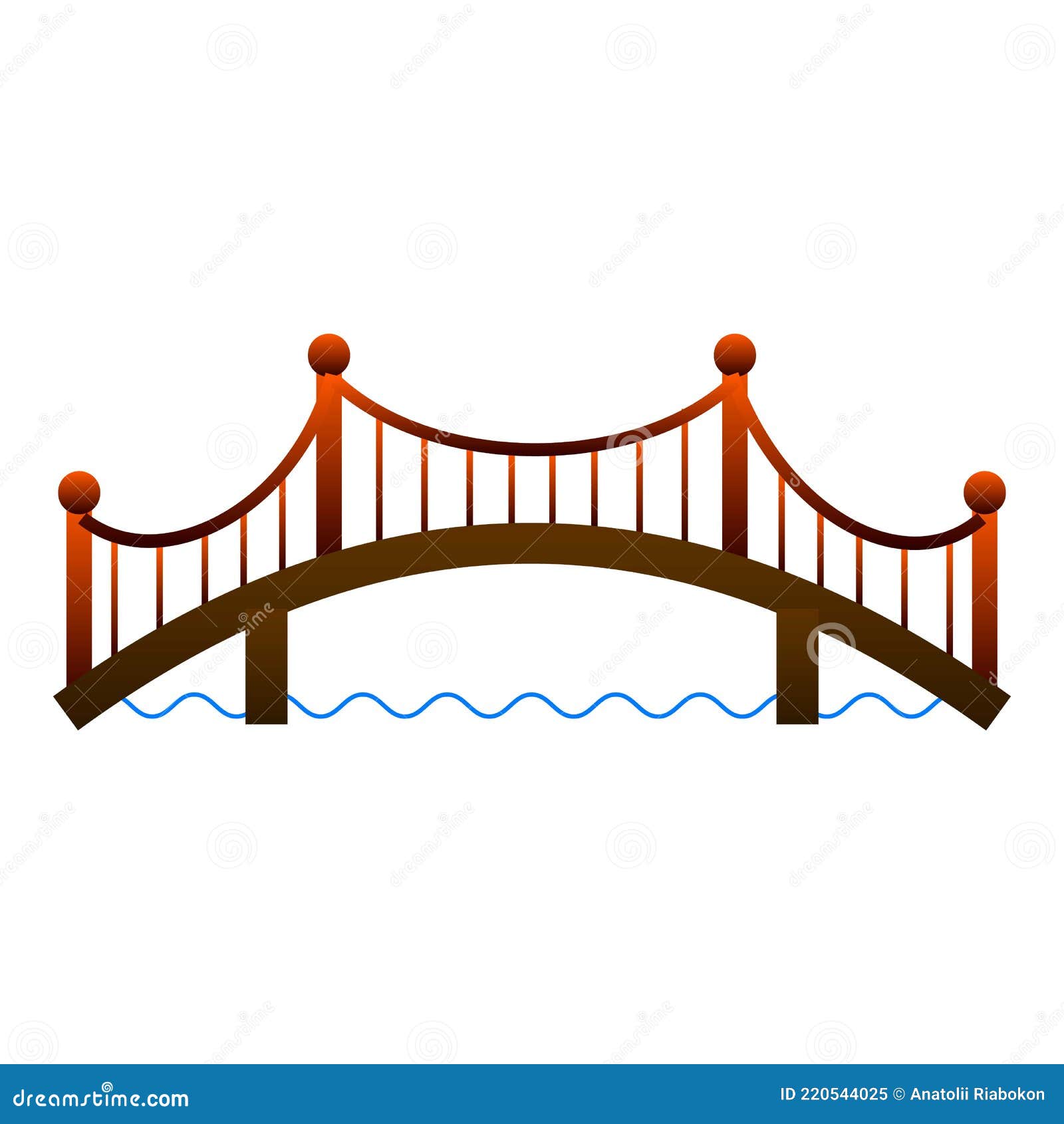Arquitectura Puente Icono Estilo De Dibujos Animados Ilustración del Vector  - Ilustración de contorno, estructura: 220544025