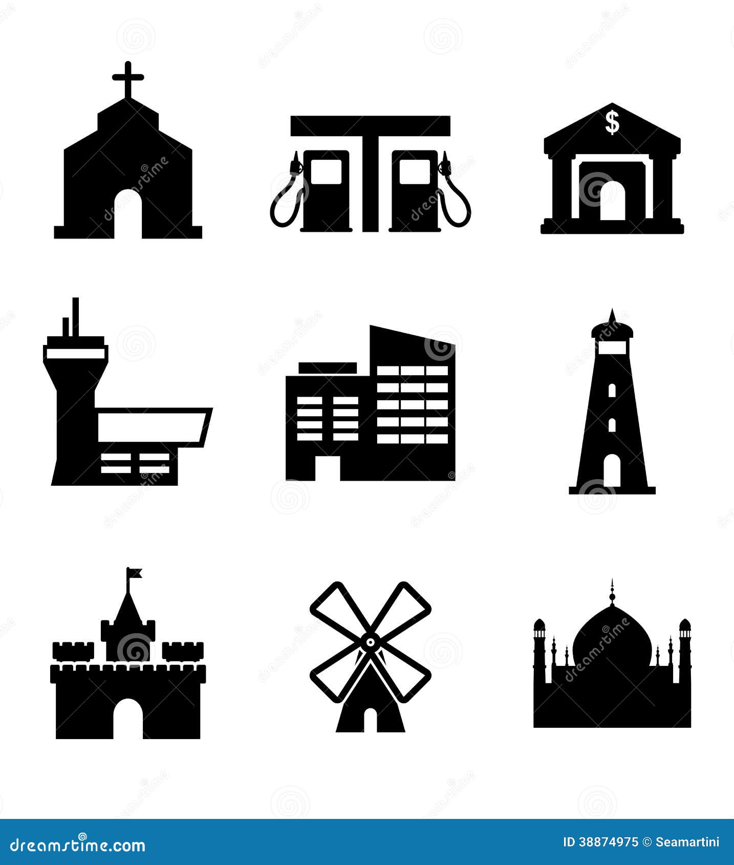 Moinho de vento - ícones de arquitetura e cidade grátis