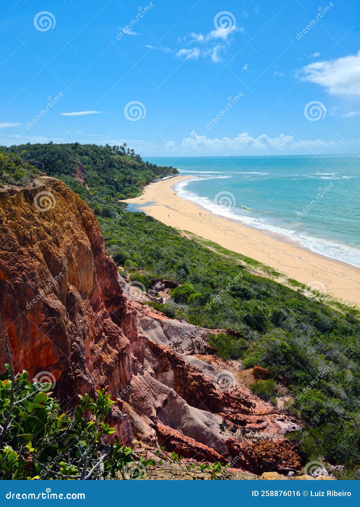 arraial d`ajuda is a district of the brazilian municipality of porto seguro, on the coast of the state of bahia, cliff