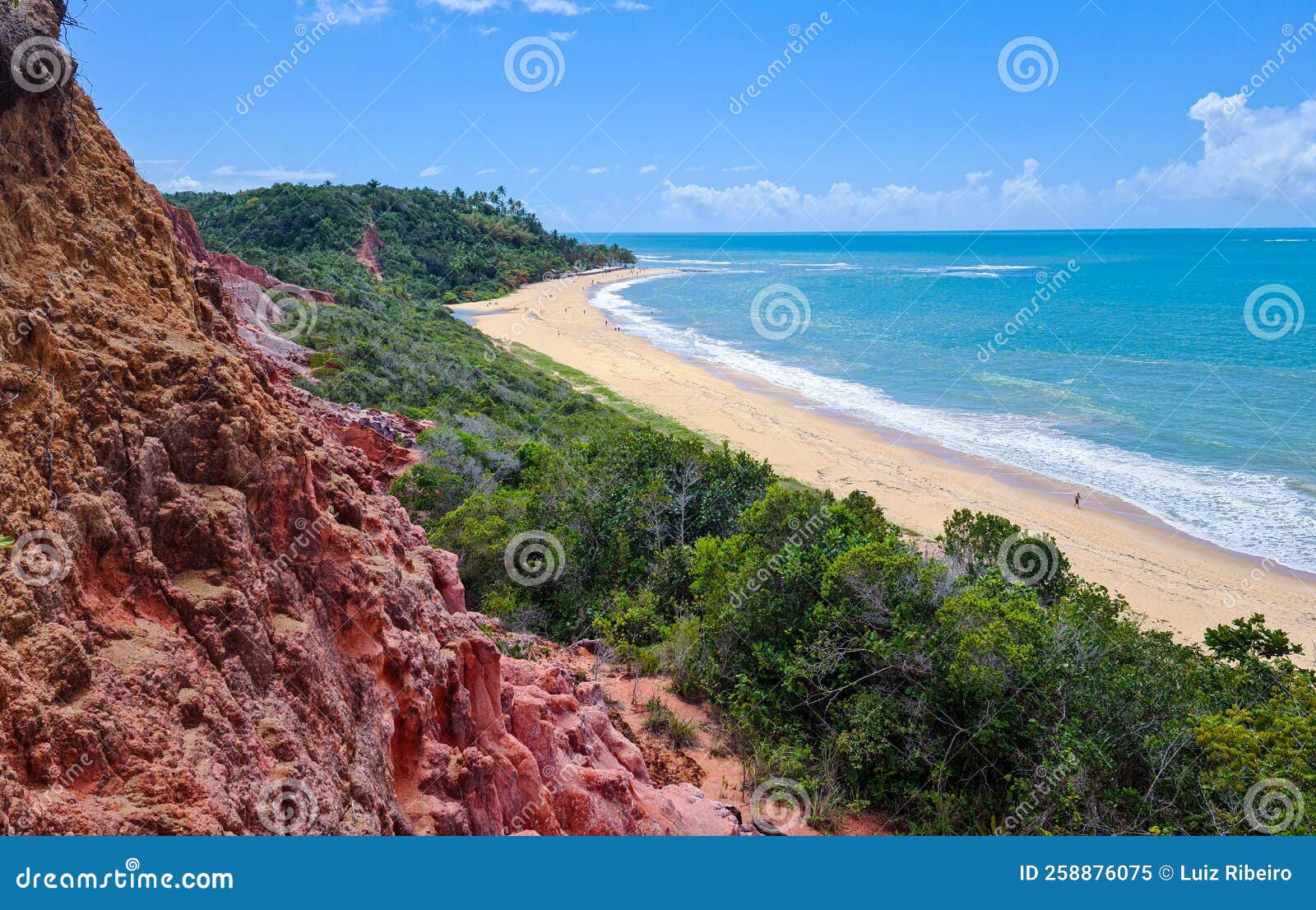 arraial d`ajuda is a district of the brazilian municipality of porto seguro, on the coast of the state of bahia, cliff