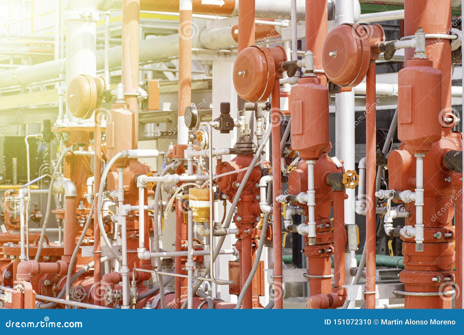 Arrangement of the Fire Protection System Stock Photo Image of