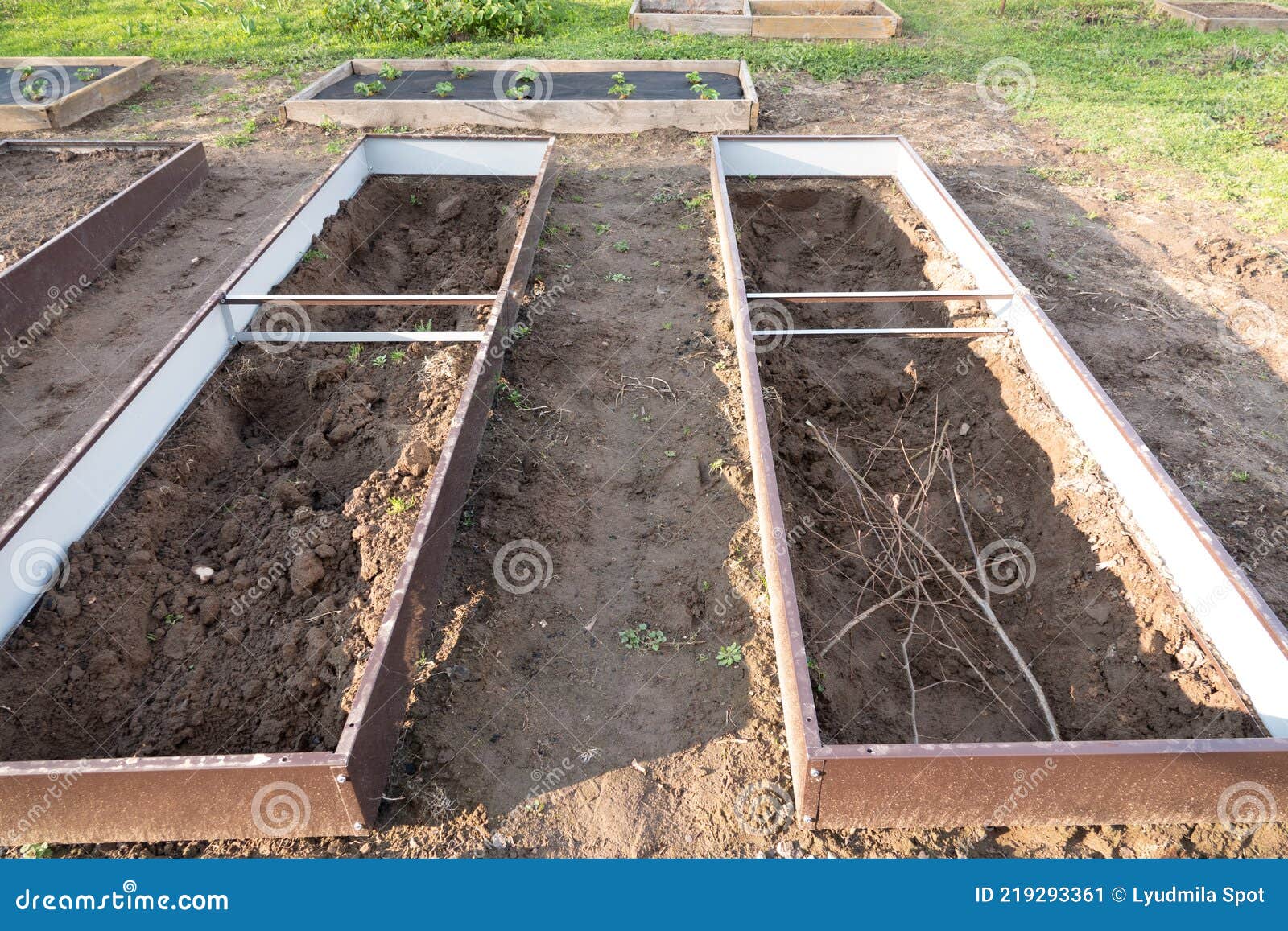 Arrangement of a Warm Garden Bed with Compost Inside in Garden Stock