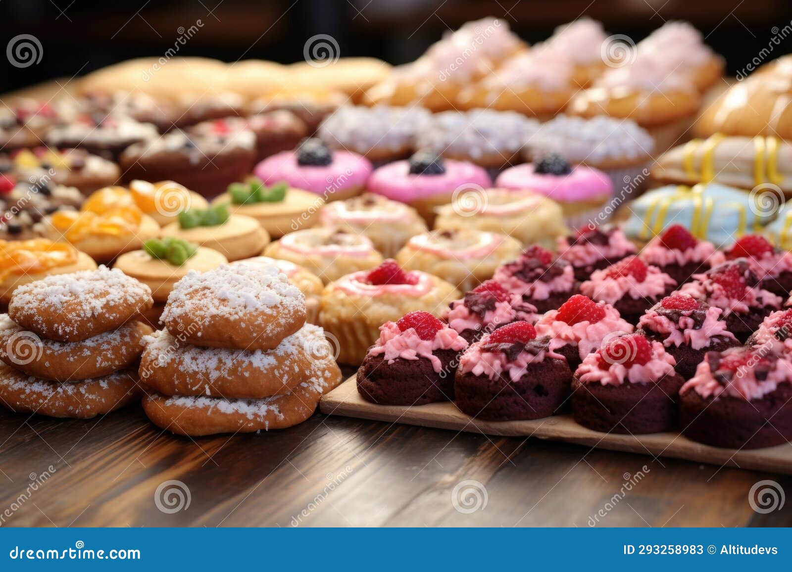 An Array of Colorful Glutenfree Pastries Stock Image Image of treats