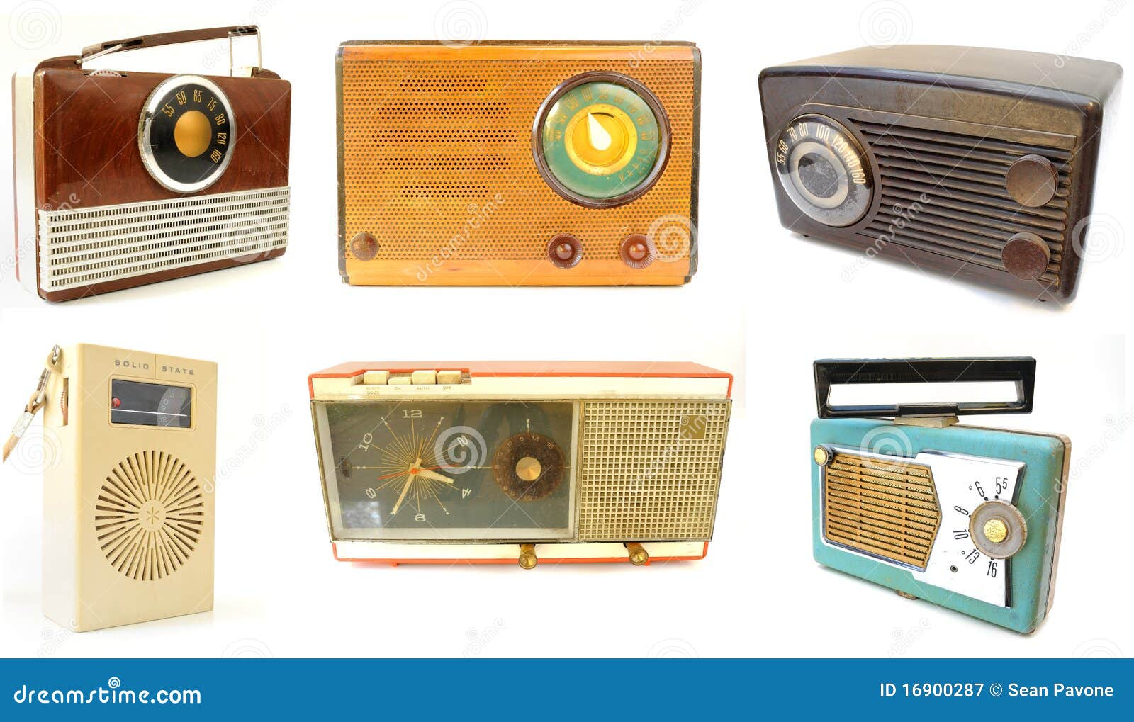 array of vintage radios