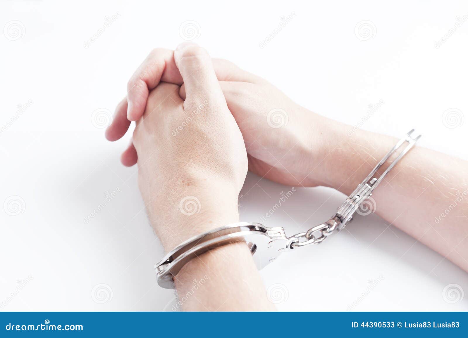 Arrested Criminal Hands in Handcuffs Stock Image Image of innocent