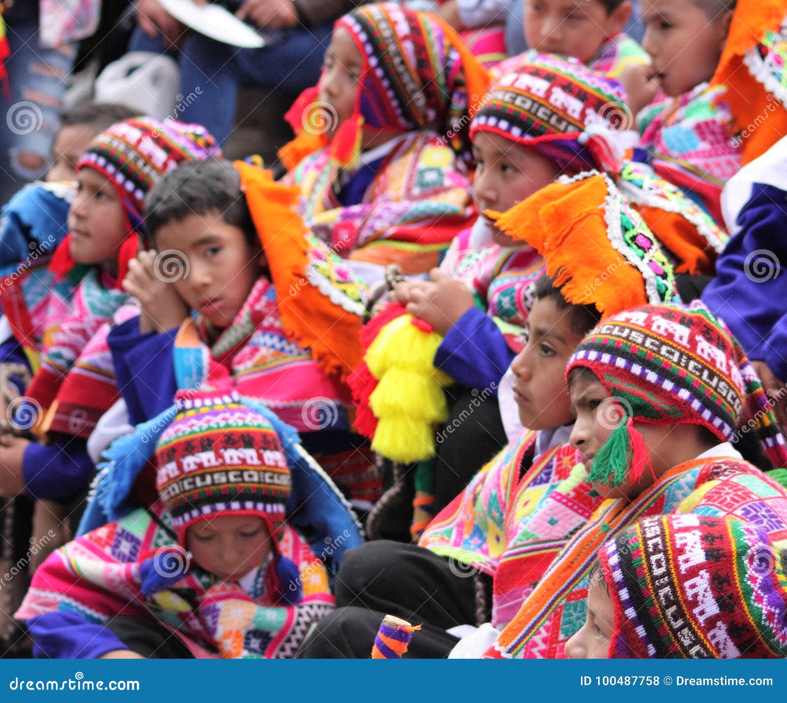 Peru, Cuzco, on the road editorial stock photo. Image of outfits ...