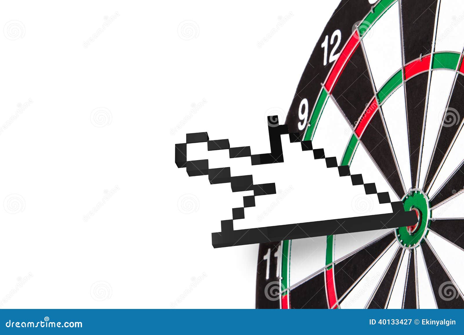 Arrow Cursor on Target stock illustration. Illustration of cursor